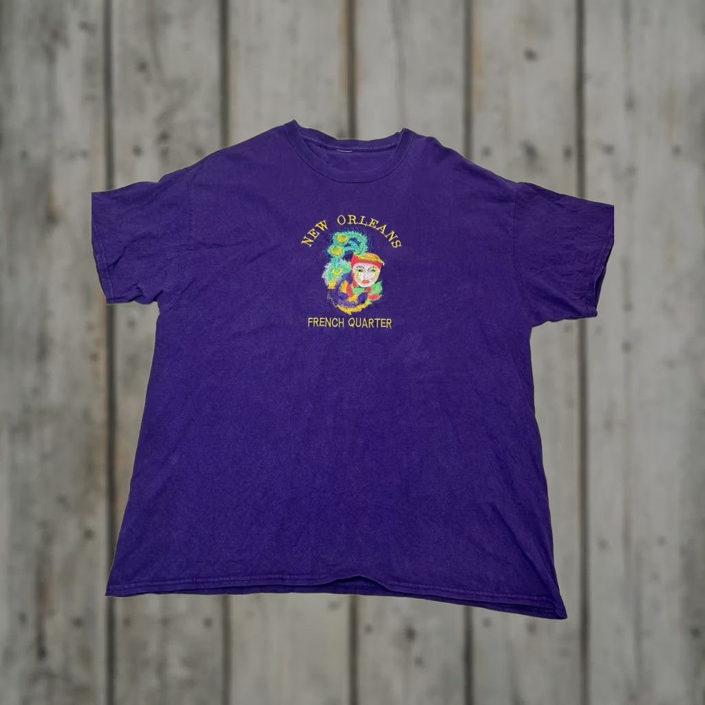 Vintage VINTAGE New Orleans French Quarter Shirt Purple Embroidered Mens XL Short Sleeve T-Shirt Size US XL / EU 56 / 4 - 1 Thumbnail