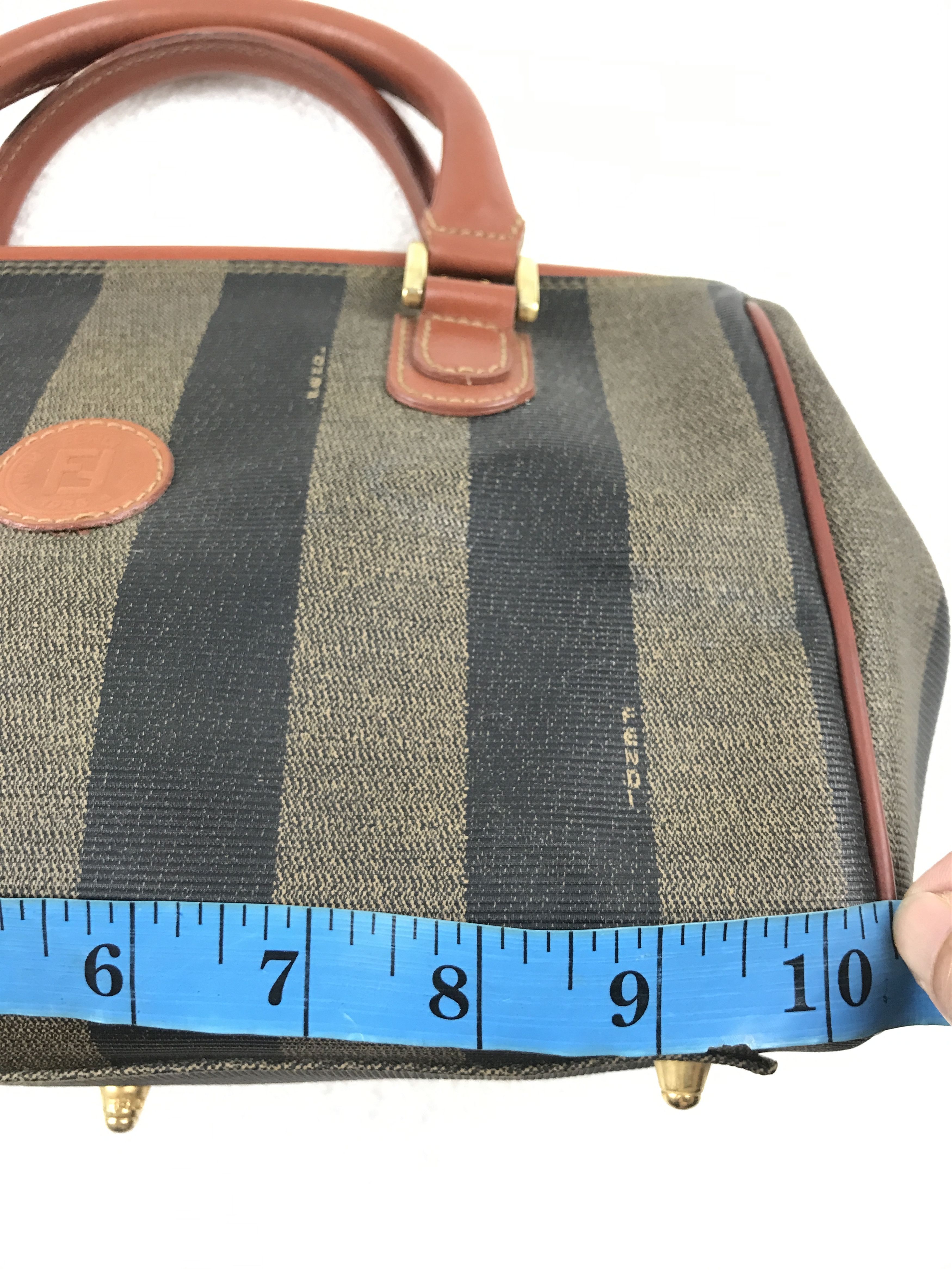 Fendi × Vintage Vintage Fendi Pequin Stripe Boston Bag Size ONE SIZE - 7 Thumbnail