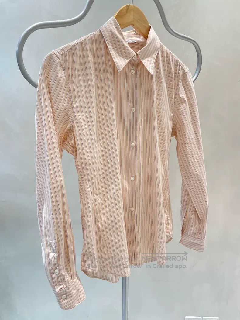 Loro Piana Loro Piana Light Pink Vertical Striped Shirt Size S / US 4 / IT 40 - 3 Thumbnail