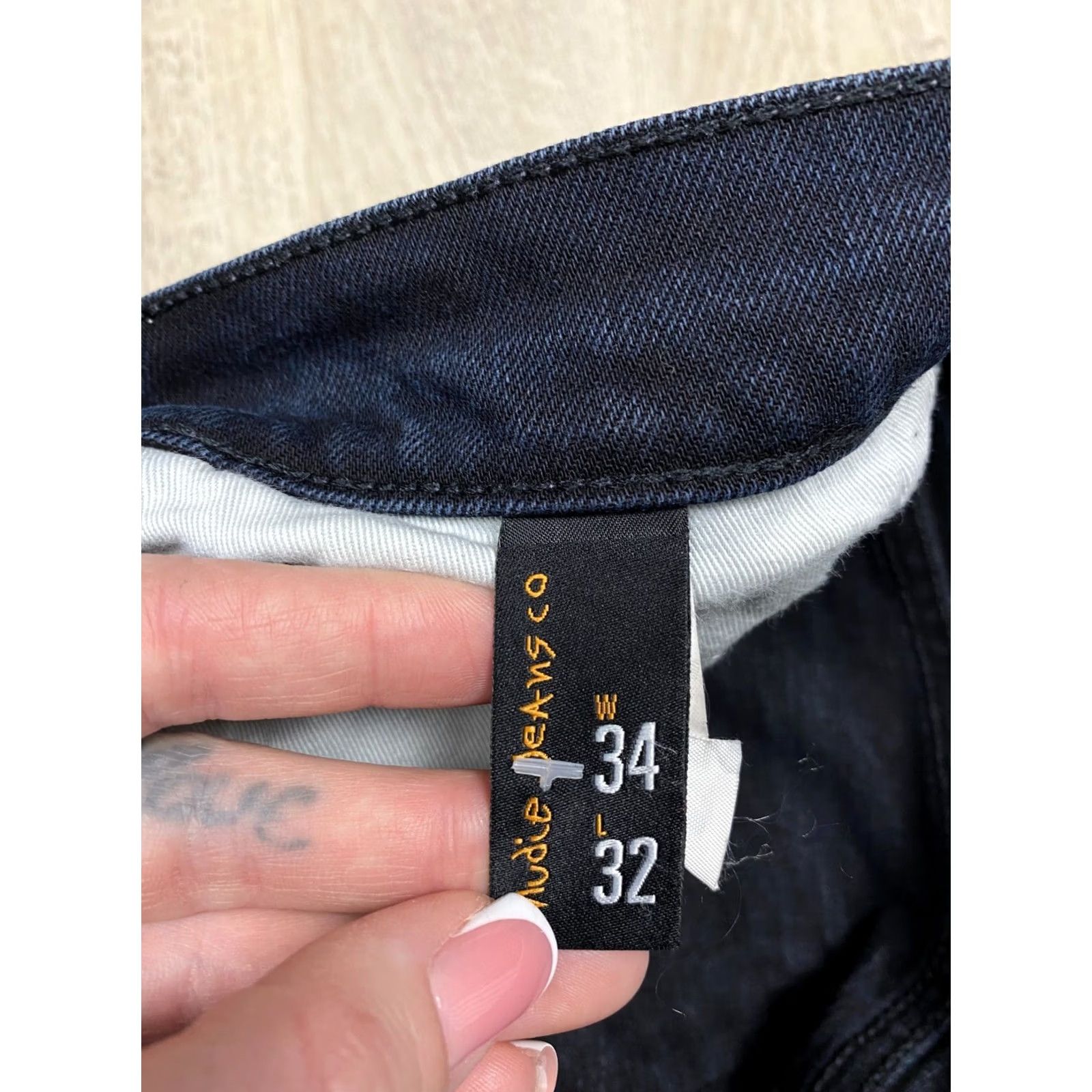 Nudie Jeans Nudie Jeans Grim Tim Denim Jeans Slim Mens Size 34 Blue Cotton 34 Inseam 32 Vintage No Pattern Solid Straight Shirt/Jeans Mens 34 Size US 34 / EU 50 - 7 Thumbnail
