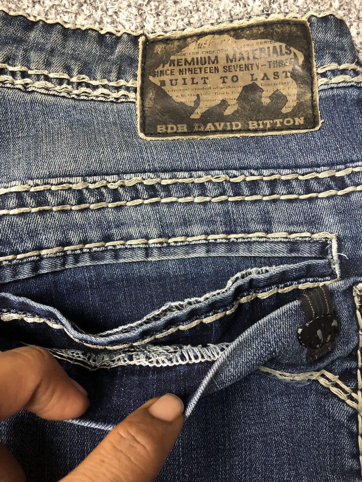 If Six Was Nine × Japanese Brand × Vintage Buffalo David Bitton Relaxed Straight Stretch Jeans Size US 35 - 18 Thumbnail