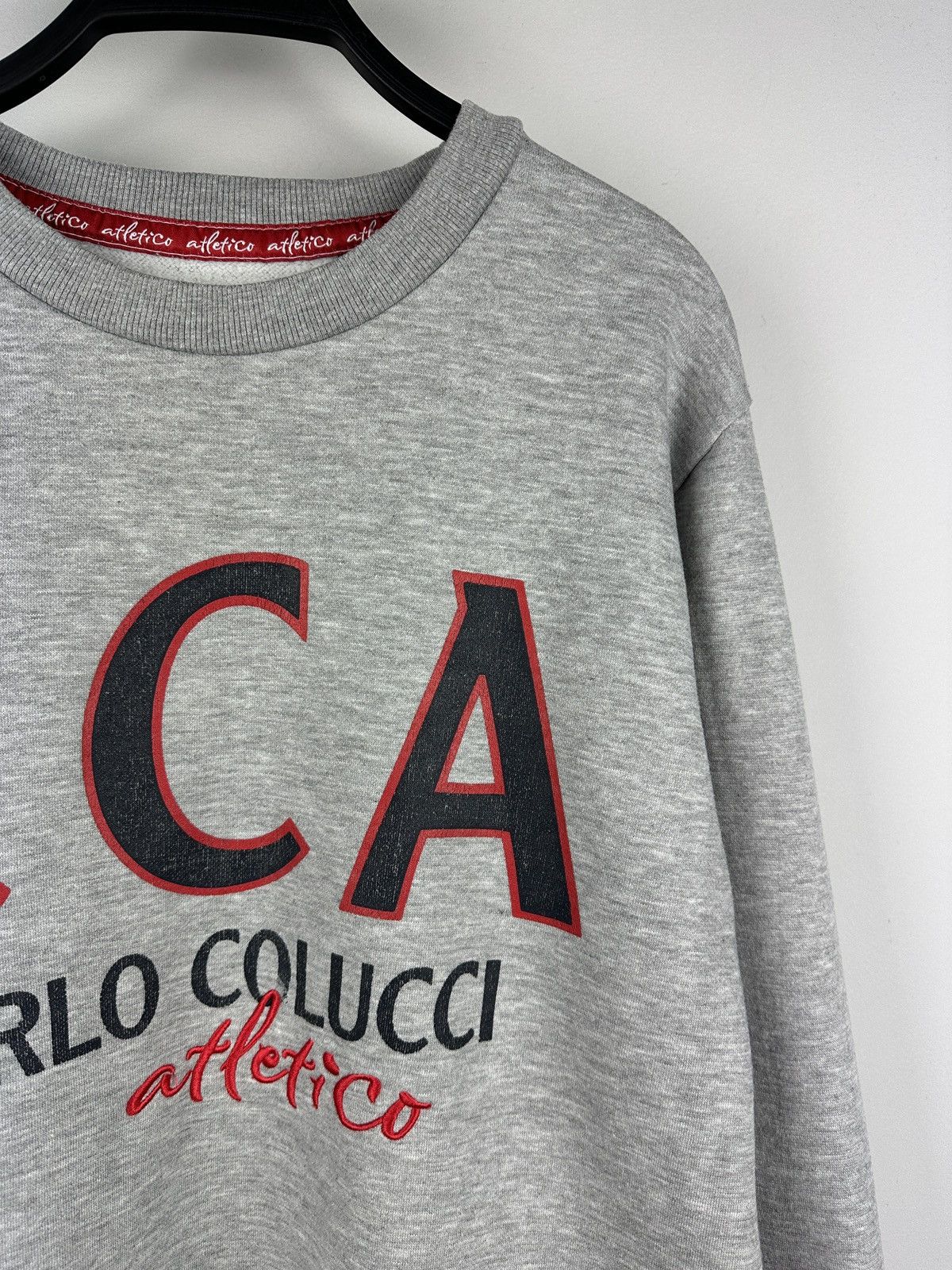 Carlo Colucci × Vintage Carlo Colucci Athletico Big Logo Grey Sweatshirt Size US M / EU 48-50 / 2 - 3 Thumbnail