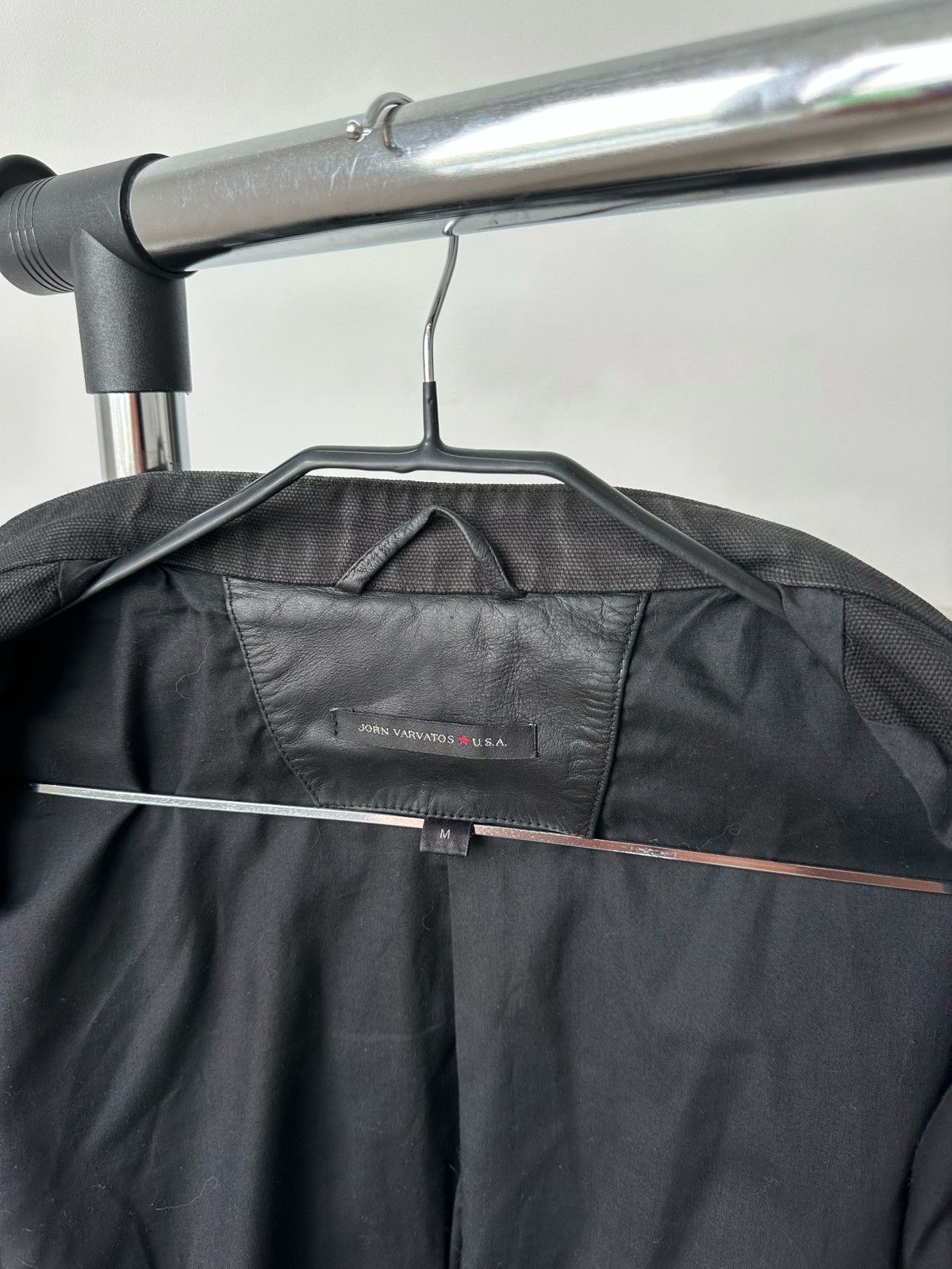 John Varvatos John Varvatos Classic Black Washed Leather Biker Jacket Size US M / EU 48-50 / 2 - 13 Thumbnail