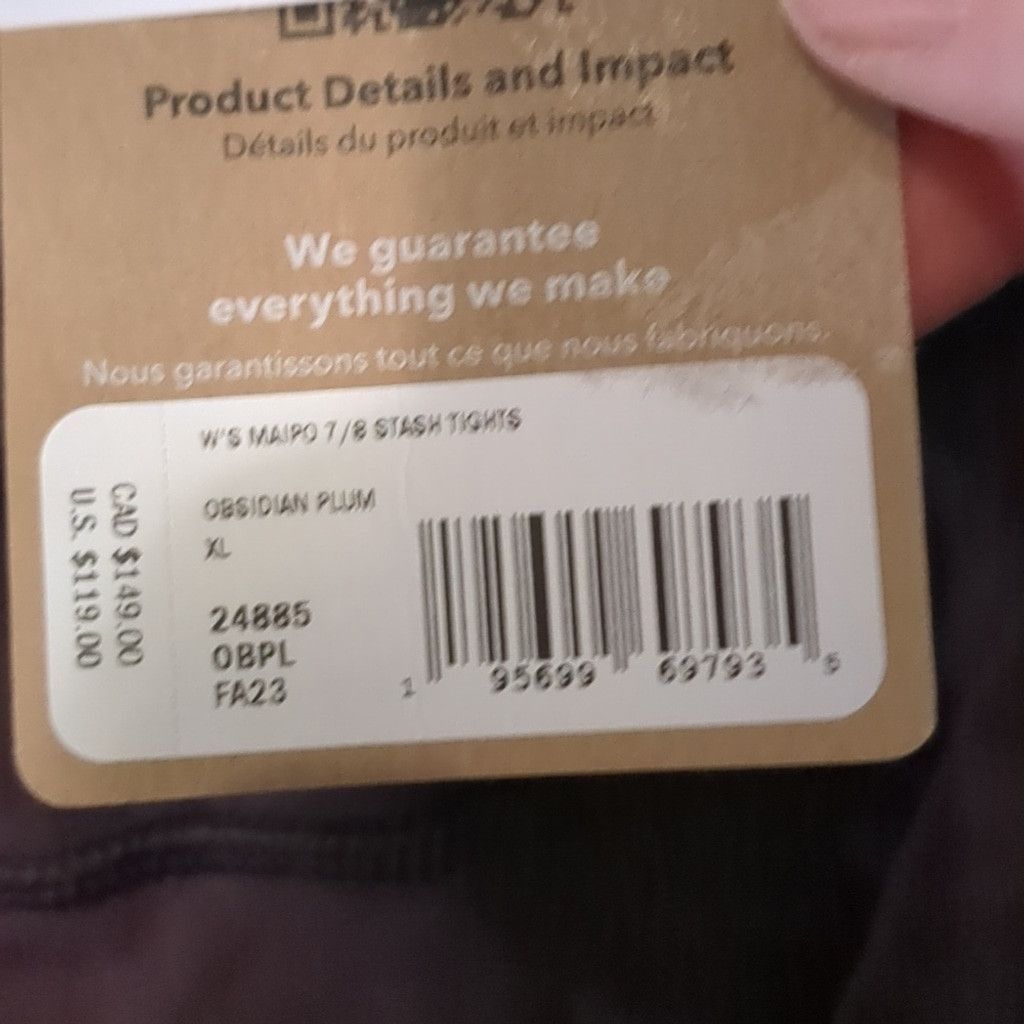 Patagonia Patagonia obsidian plum maipo 7/8 stash tights size XL Size 30" / US 8 / IT 44 - 4 Thumbnail