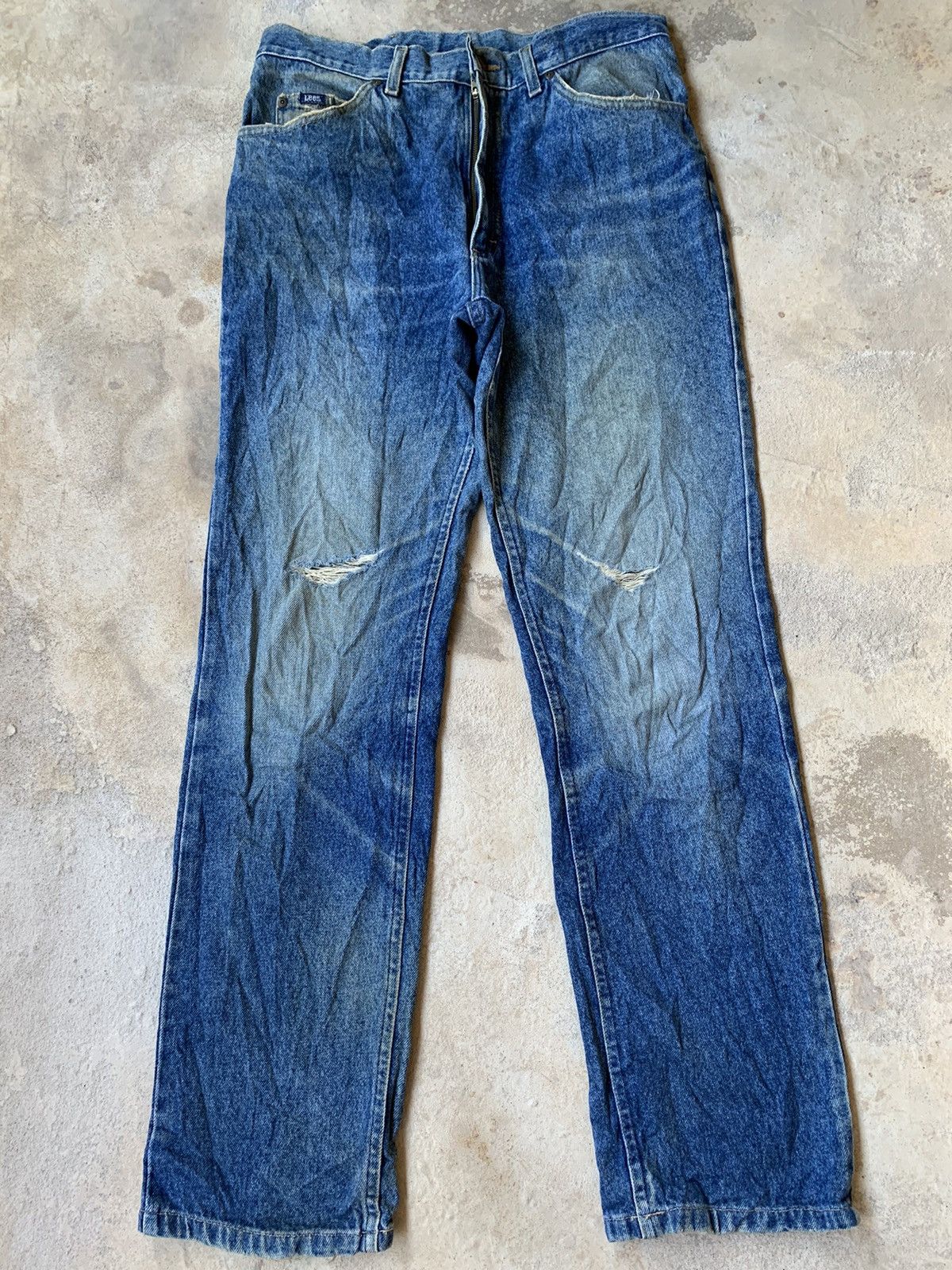 Lee × Vintage Vintage Lee Distressed Denim Size US 32 / EU 48 - 1 Thumbnail
