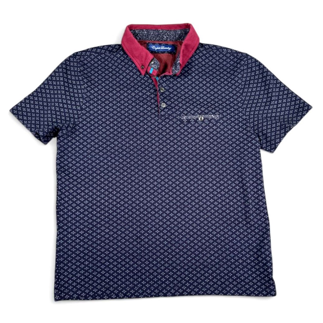 English Laundry VINTAGE English Laundry Polo Shirt Adult MEDIUM Navy Blue Graphic Pattern Pocket Size US M / EU 48-50 / 2 - 2 Thumbnail