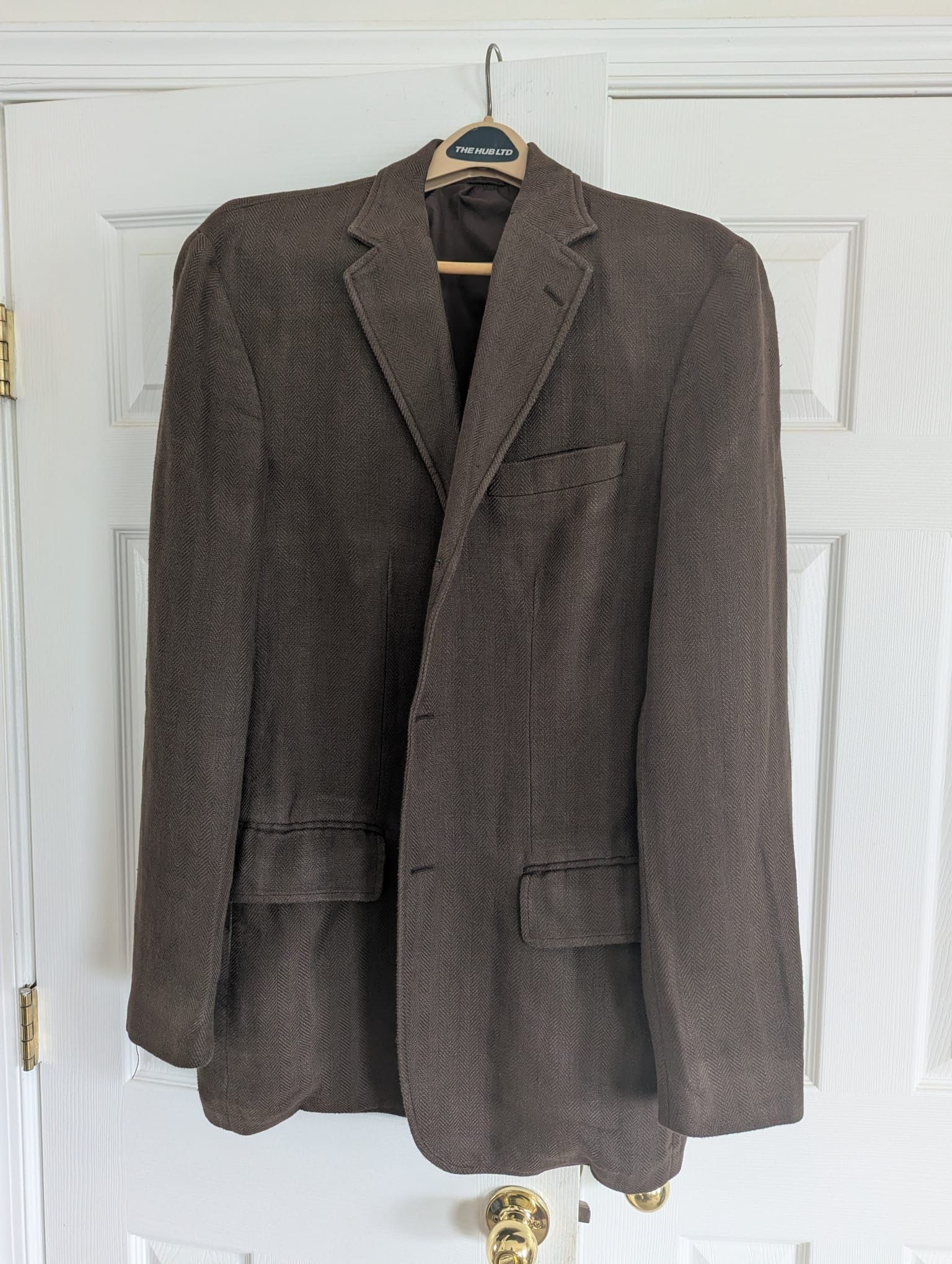 Ralph Lauren Vintage Hair bone Linen Blazer Size 44L - 1 Thumbnail