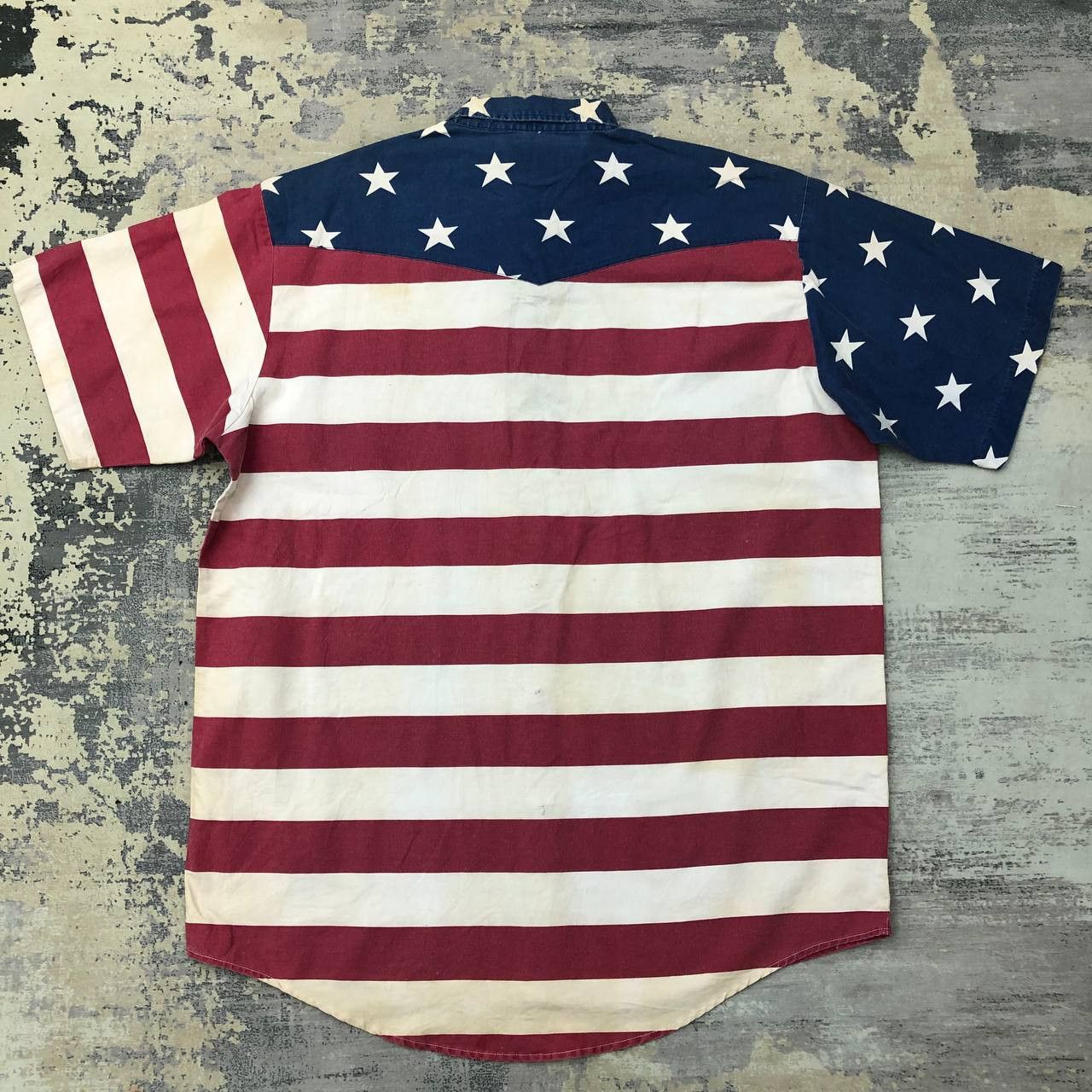 Vintage × Wrangler T304 VTG WRANGLER AMERICAN FLAG WESTERN SHIRTS Size US XXL / EU 58 / 5 - 2 Thumbnail