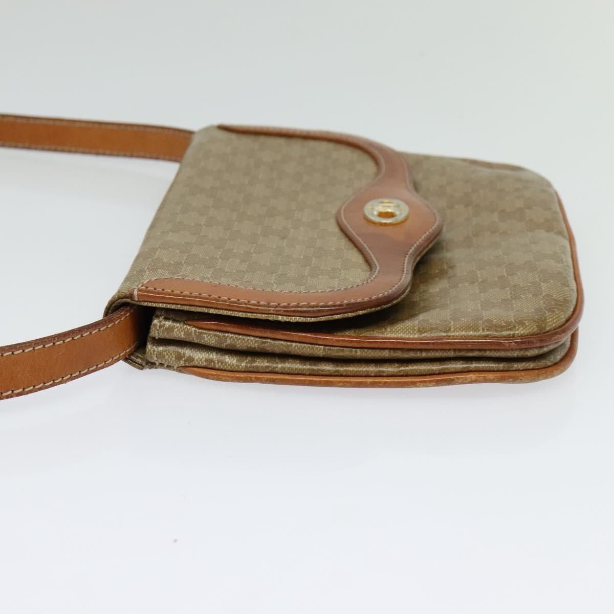 Celine CELINE Macadam Canvas Shoulder Bag Beige Gold Size ONE SIZE - 4 Thumbnail