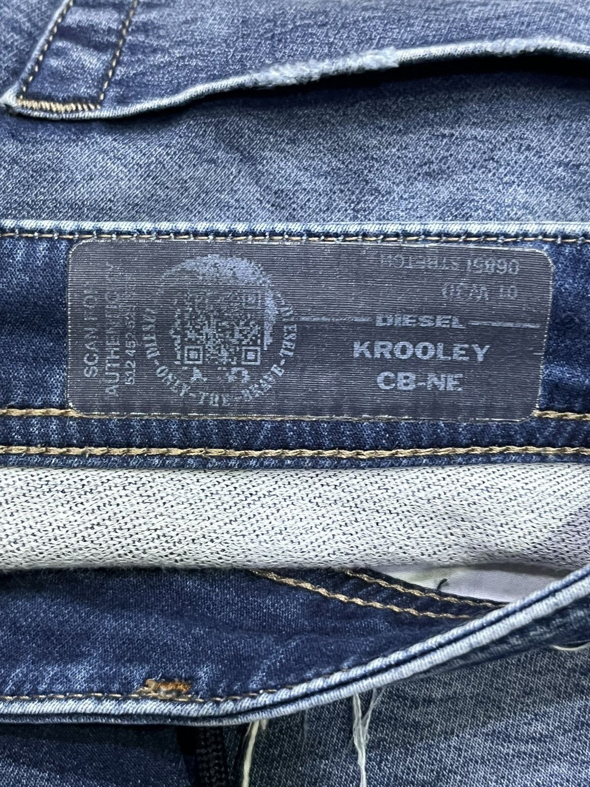 Diesel DIESEL ITALY Grunge Ripped Drawstring Waist Denim Sweatpants Size US 31 - 9 Thumbnail