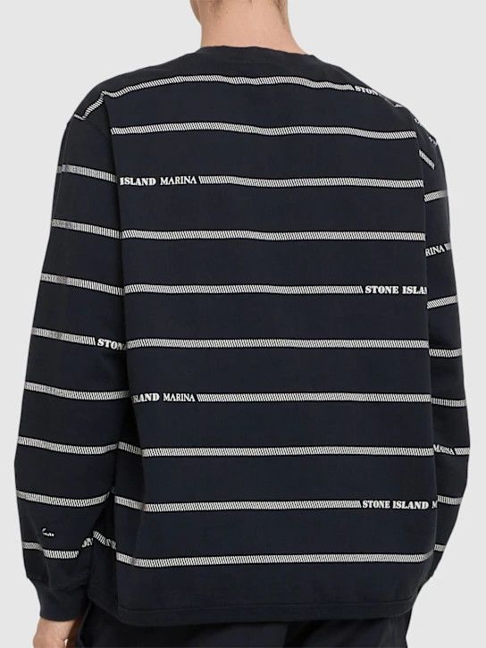 Stone Island o1lsvrm0425 Crewneck Striped Sweatshirt in Navy Size US M / EU 48-50 / 2 - 4 Thumbnail
