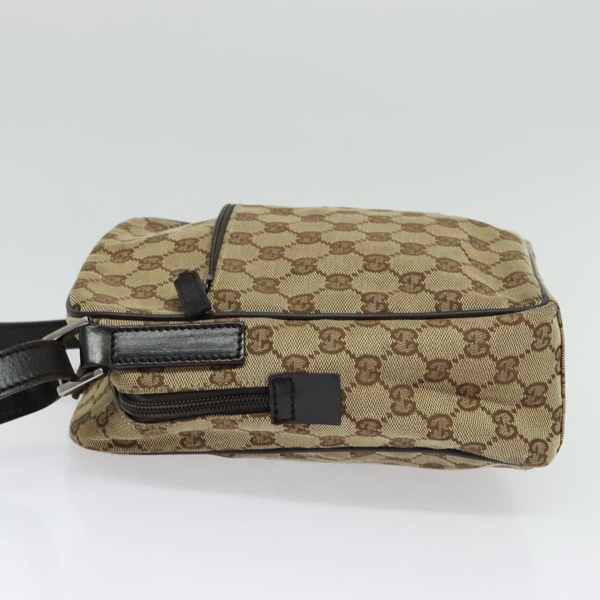 Gucci GUCCI GG Canvas Shoulder Bag Beige Silver Size ONE SIZE - 4 Thumbnail