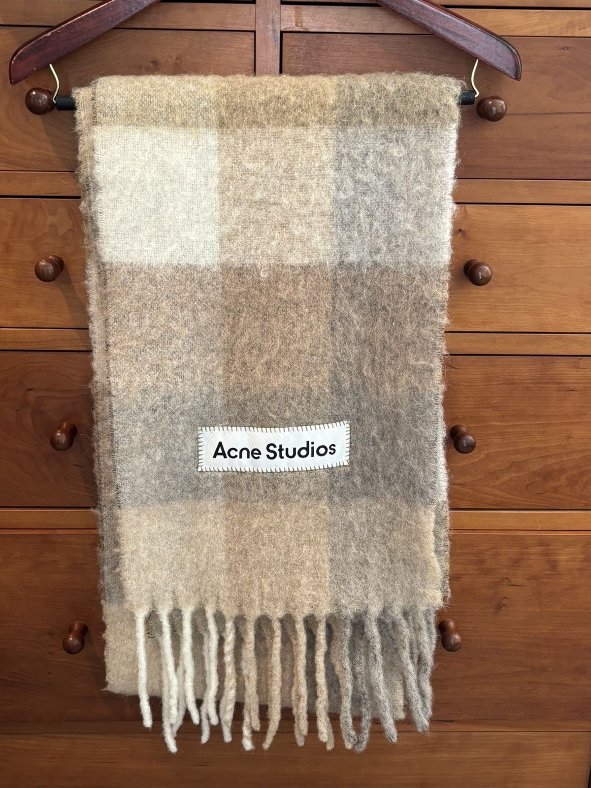 Acne Studios Beige Mohair Scarf