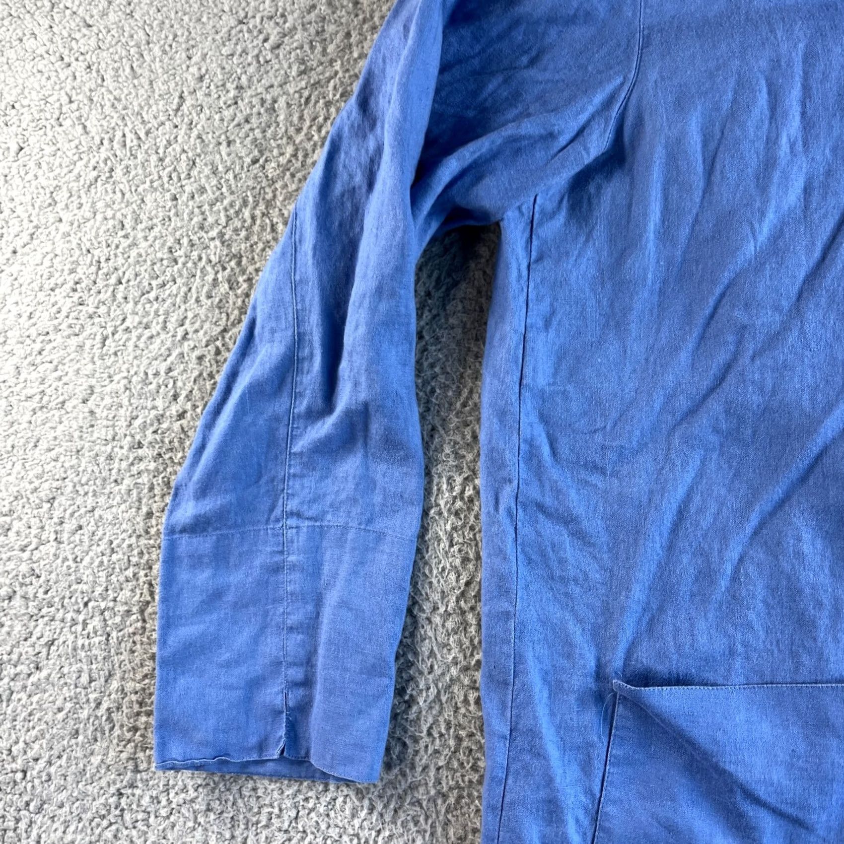 Ralph Lauren Lauren Ralph Lauren Shirt Womens L Blue Jacket Large Linen Shacket Casual Comfort Size L / US 10 / IT 46 - 6 Thumbnail