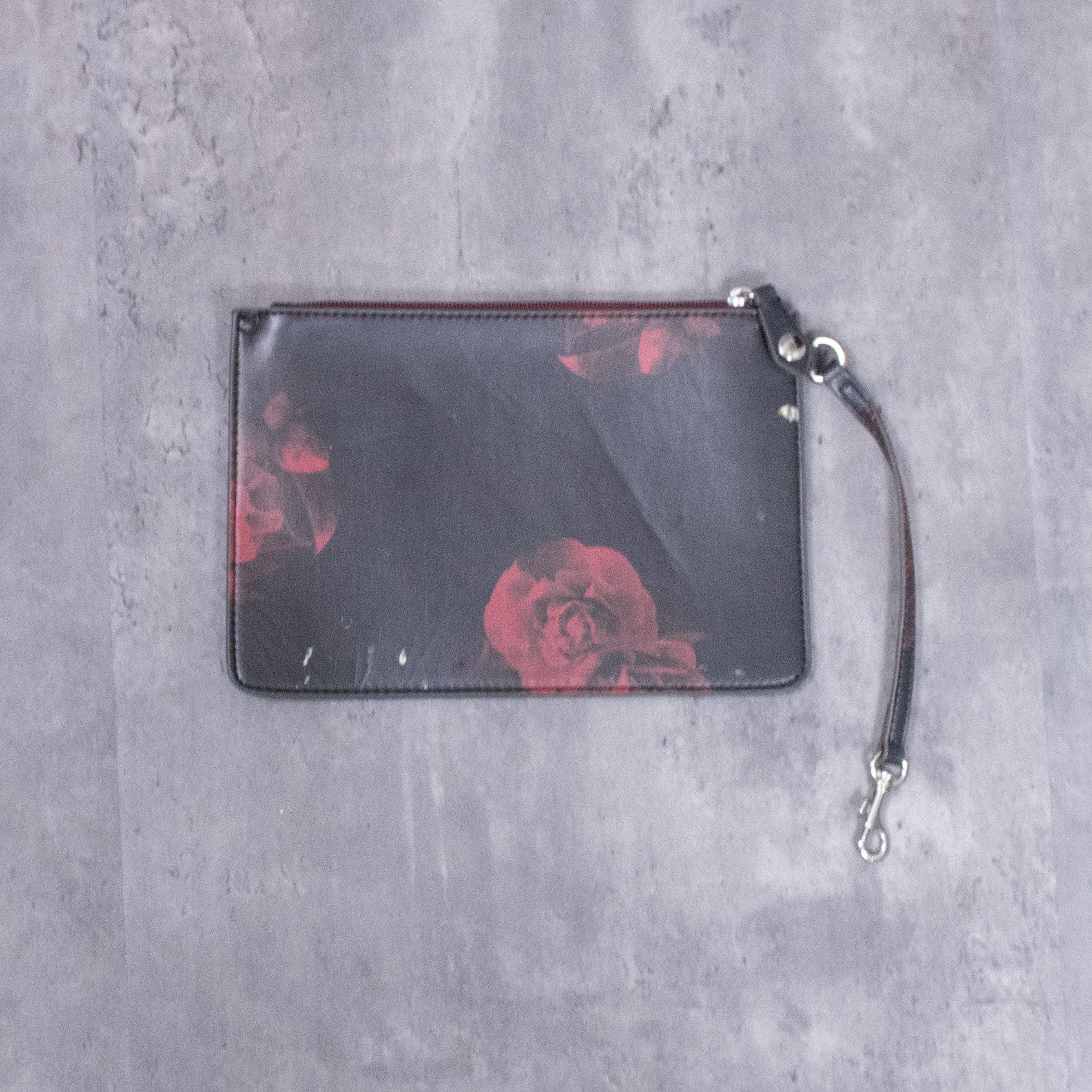 Karl Lagerfeld Karal Lagafur Black Flower Faux Leather Tote Bag Size ONE SIZE - 7 Thumbnail