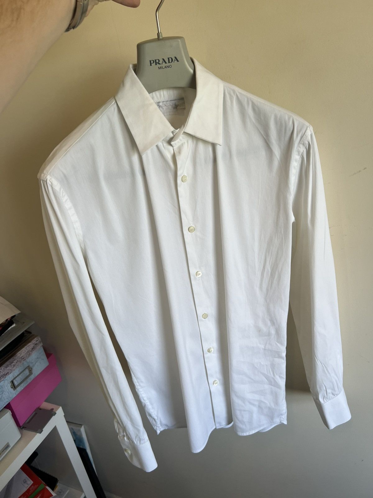 SS17 Prada Shirt Button Up White