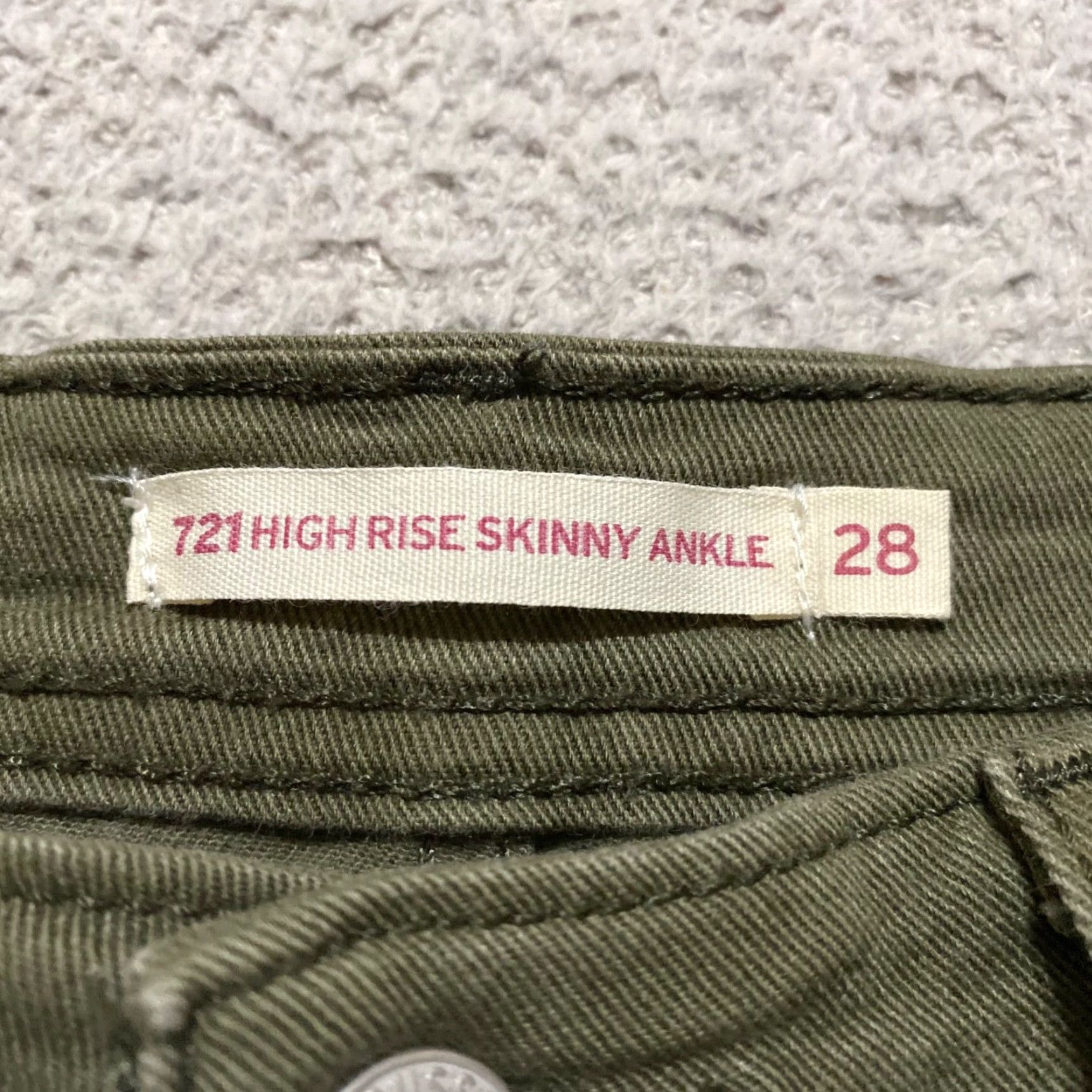Levi's Levi's 721 Jeans Women's Green Denim High Rise Skinny 28 Regular 5-Pocket Design Jeans Mens? Size 28" / US 6 / IT 42 - 3 Thumbnail