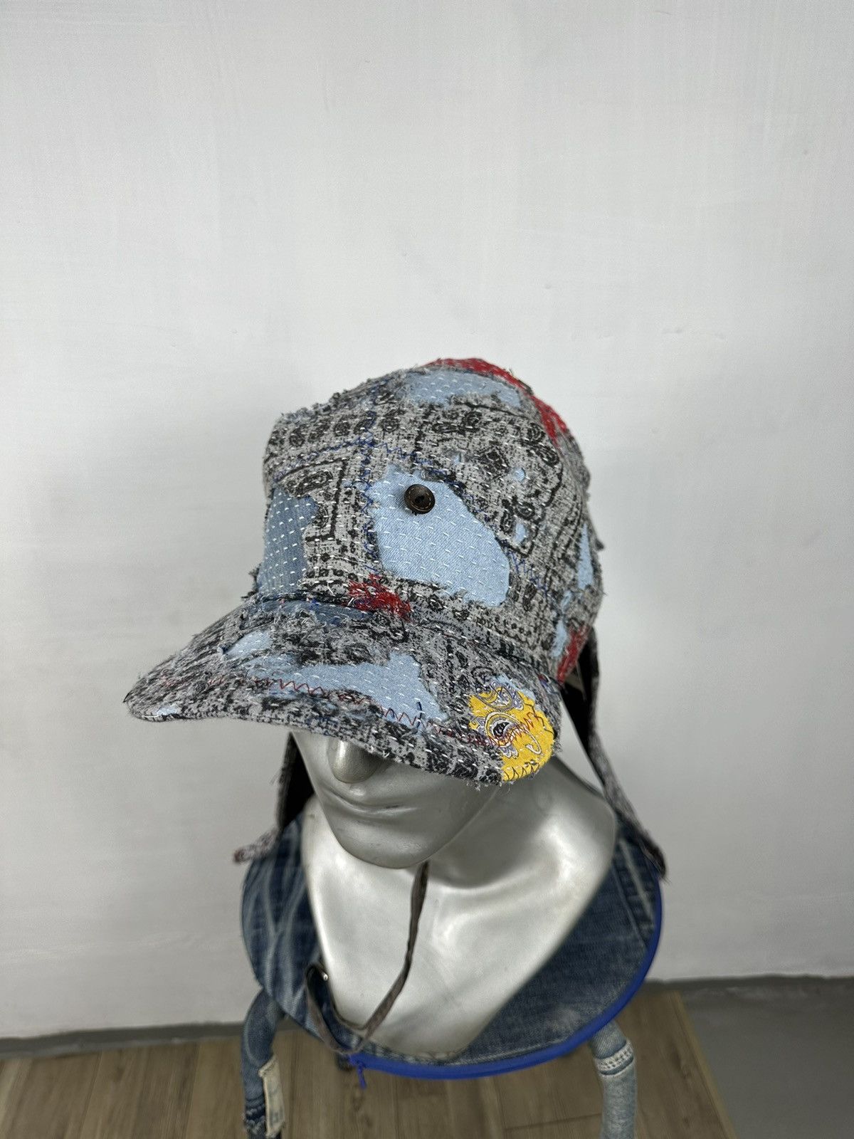 Handmade Custom Made Distressed Paisley patchwork 2 way Mask/hats Size ONE SIZE - 13 Thumbnail