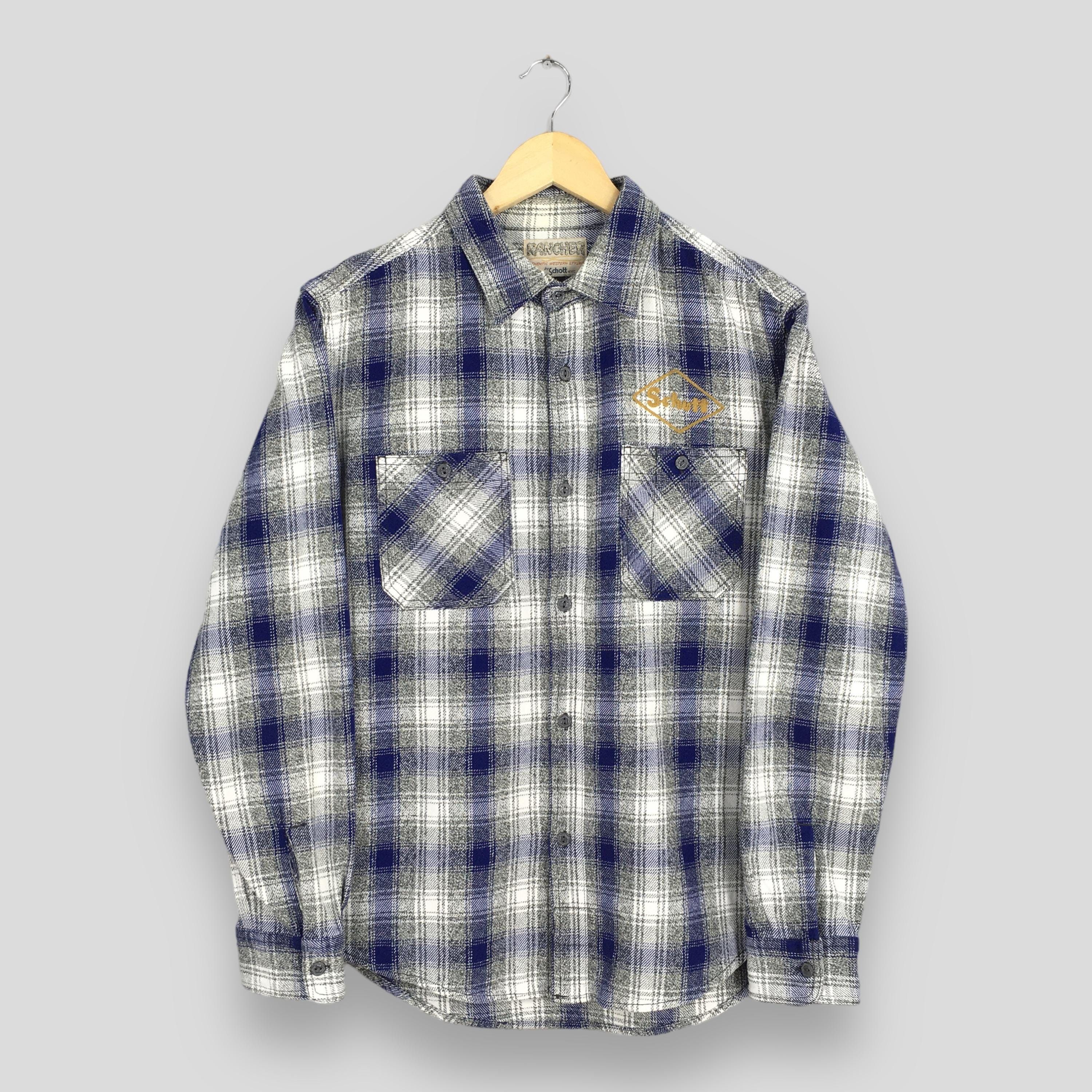 Flannel × Schott × Vanson Leathers Vintage Rancher Schott Plaid Shadow Flannel Large Size US L / EU 52-54 / 3 - 1 Thumbnail