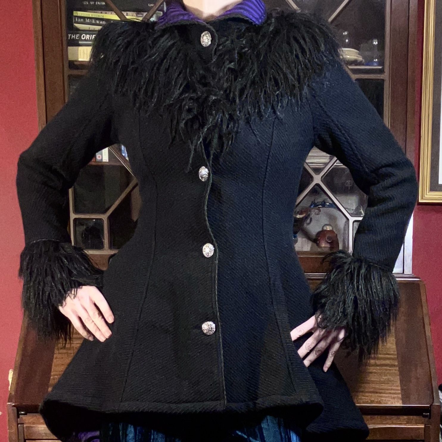 Lip Service Vtg Y2K Lip Service Wicked Winter Goth Coat Size ONE SIZE - 2 Thumbnail