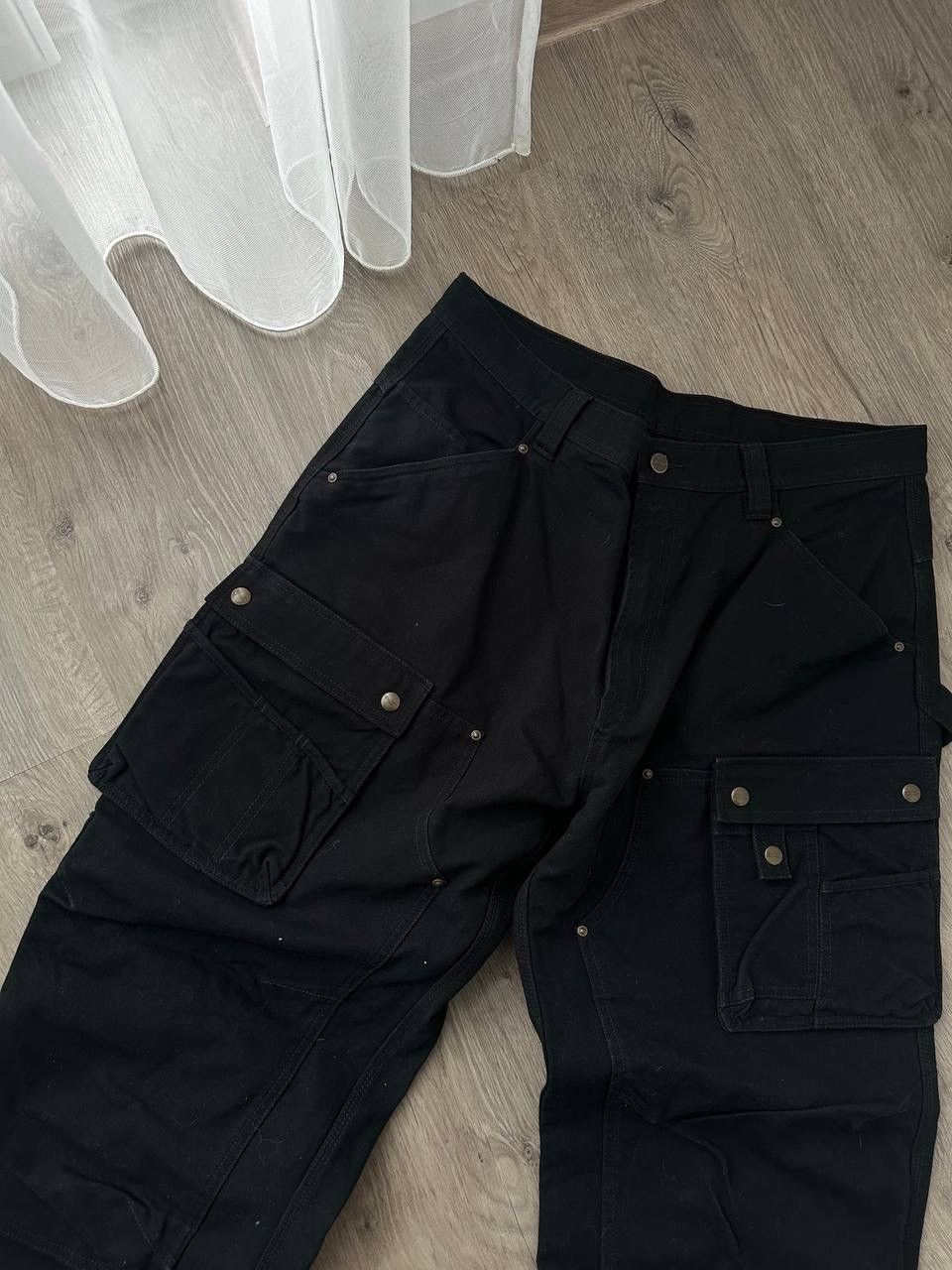 Carhartt × Carhartt Wip × Vintage Vintage Carhartt Double Front Work Black Pocket Pants Size US 34 / EU 50 - 9 Thumbnail