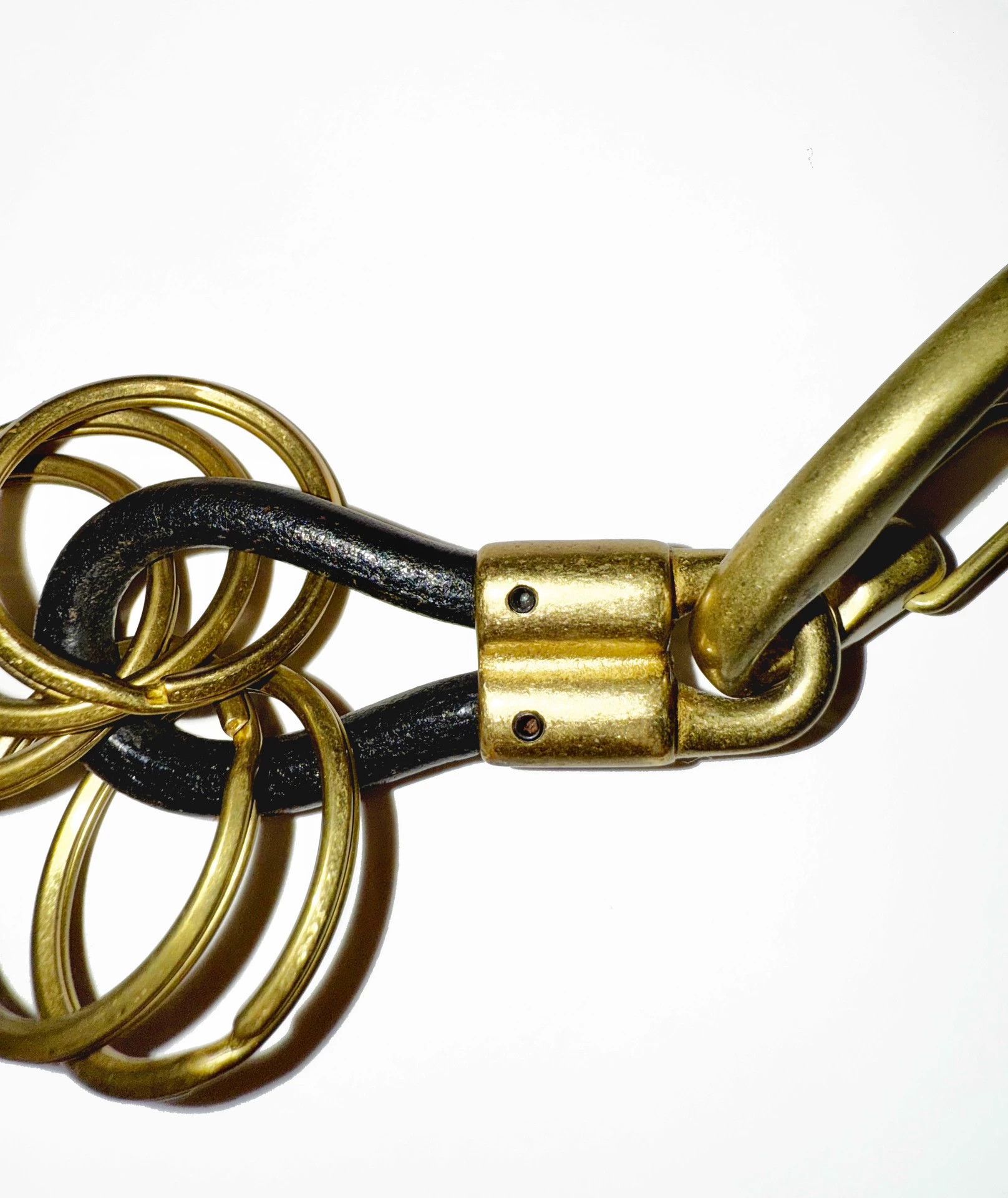 Yohji Yamamoto Yohji Yamamoto Pour Homme Brass Keychain Horween Leather 5 Size ONE SIZE - 6 Thumbnail