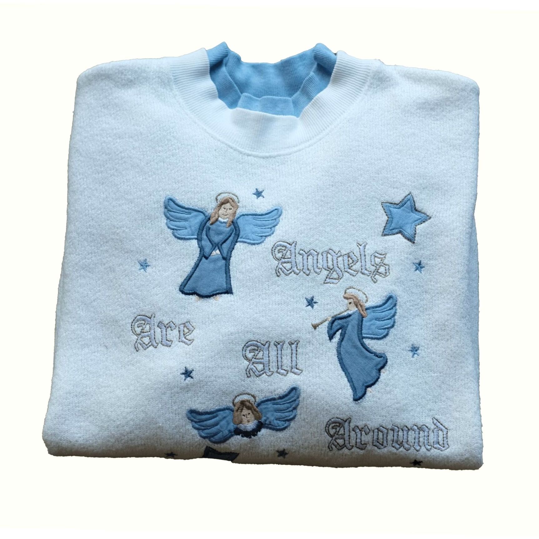 Vintage VINTAGE Christmas 90s Y2K BON WORTH ANGELS CREWNECK SWEATSHIRT White Adult L Mens Size US L / EU 52-54 / 3 - 2 Thumbnail