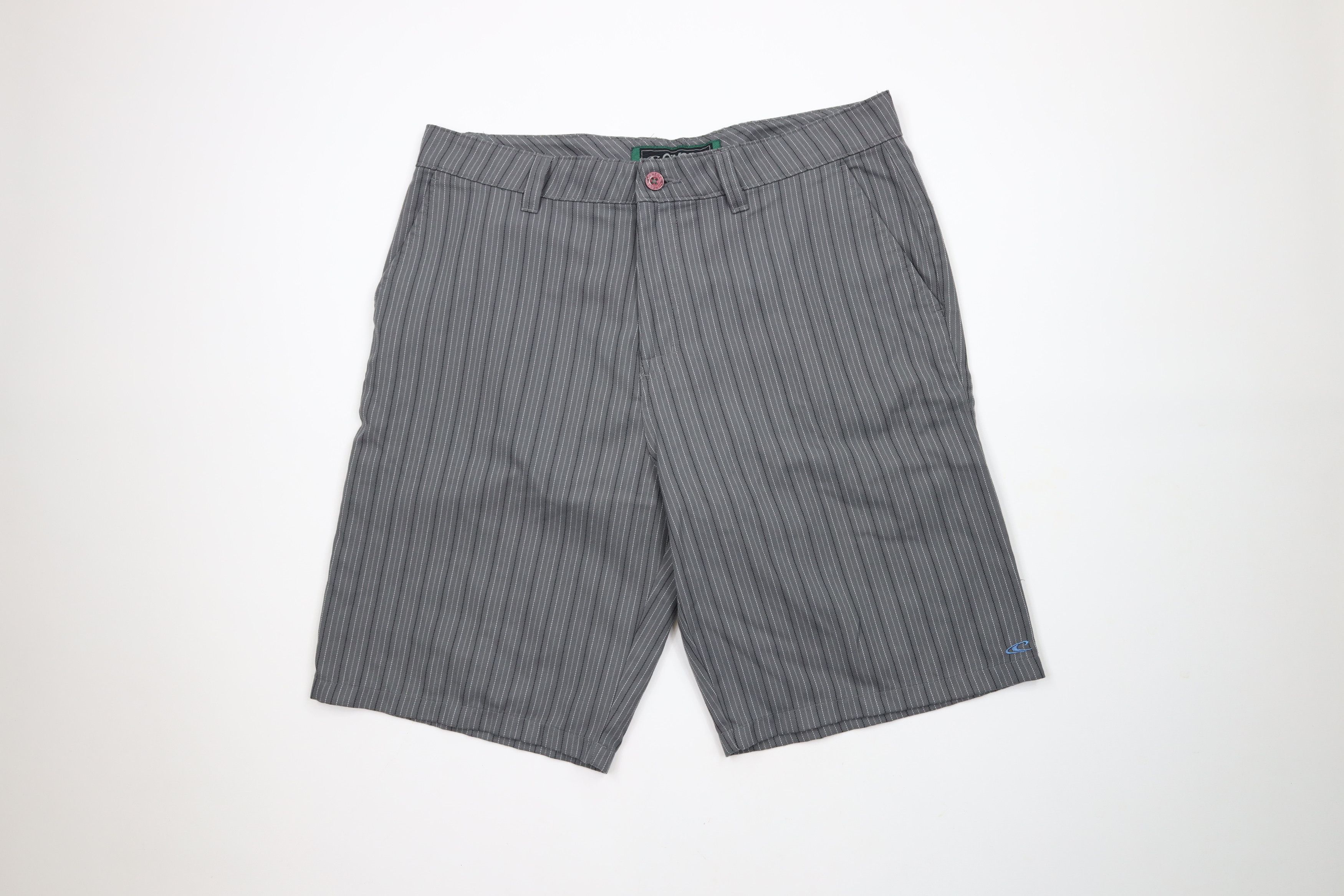 O'Neill × Vintage Vintage O'Neill Surfing Faded Striped Baggy Fit Shorts Gray Size US 36 / EU 52 - 1 Thumbnail