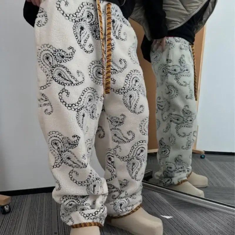 Japanese Brand × Vintage Avant garde retro paisley fleece pants with tiger embroidery Size US 30 / EU 46 - 3 Thumbnail