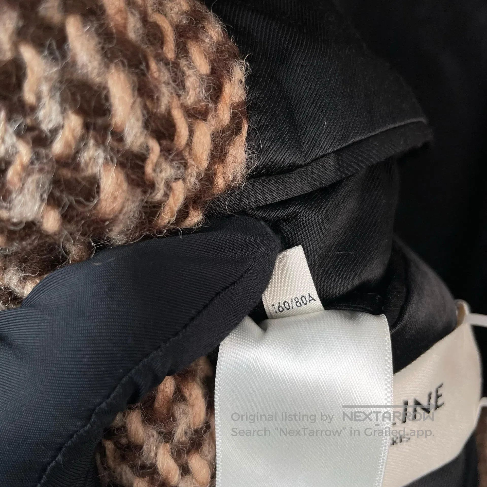 Celine CELINE Herringbone Brown Double Breasted Coat| Size XS / US 0-2 / IT 36-38 - 7 Thumbnail