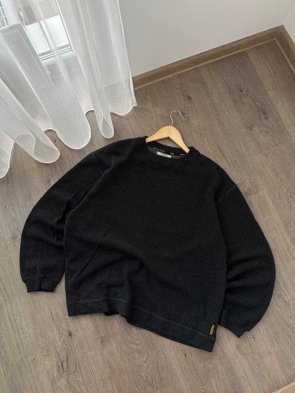 Armani × Vintage Vintage Armani Jeans Navy Gray Sweater Size US XL / EU 56 / 4 - 2 Thumbnail