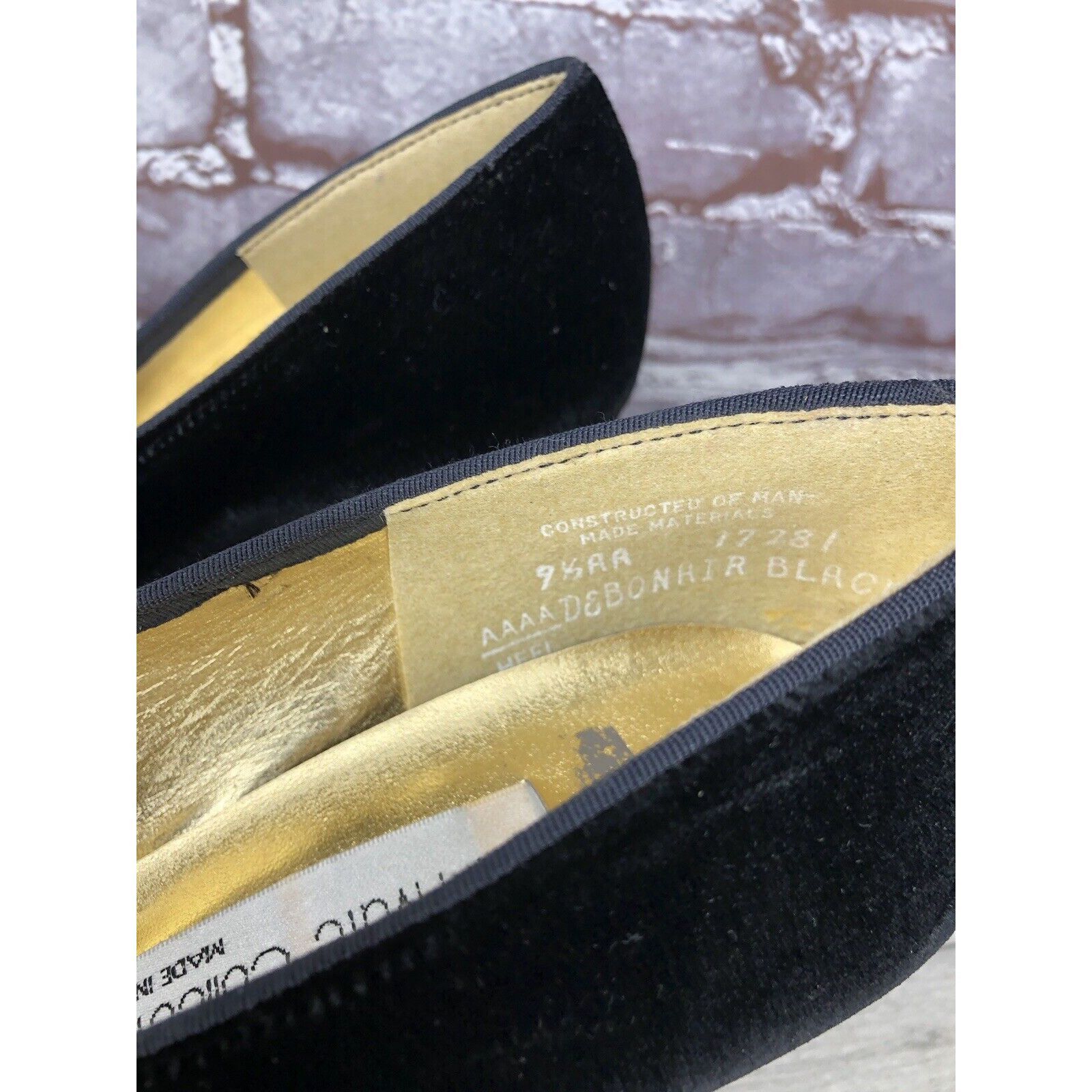 Other Private Collection Black Suede Rhinestone Pointed Toe Pumps Size US 9.5 / IT 39.5 - 18 Thumbnail