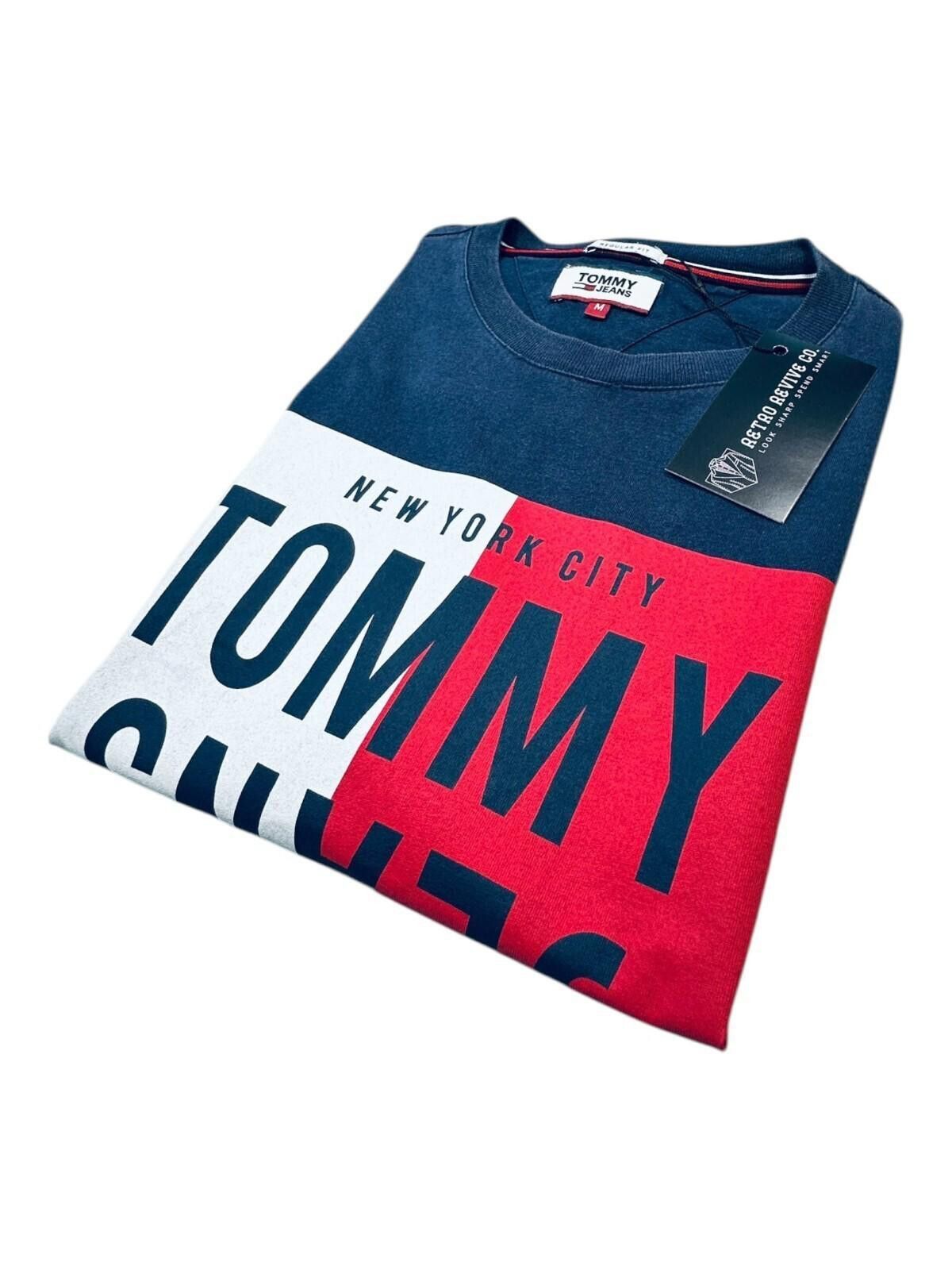 Tommy Hilfiger Tommy Jeans T-Shirt Men's UK Size M Blue Graphic Print Size US M / EU 48-50 / 2 - 1 Thumbnail