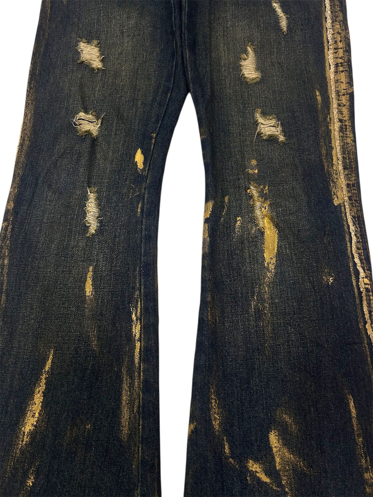 Japanese Brand × Vintage Vintage Japanese WEAR JEANS Painted Flare Denim Size US 32 / EU 48 - 8 Thumbnail