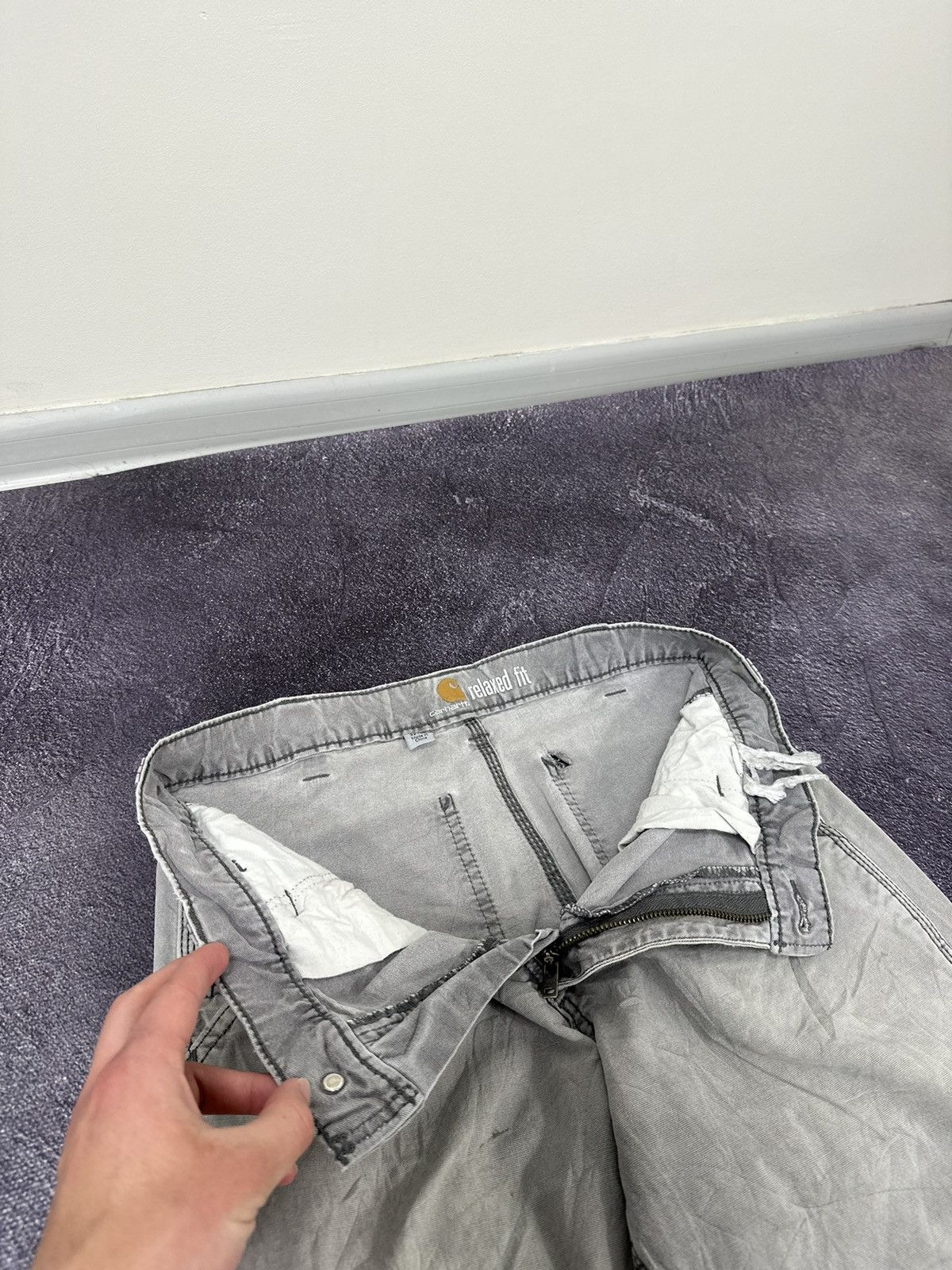 Carhartt Vintage Carhartt Faded Grey American Baggy USA Work Pants Size US 32 / EU 48 - 17 Thumbnail
