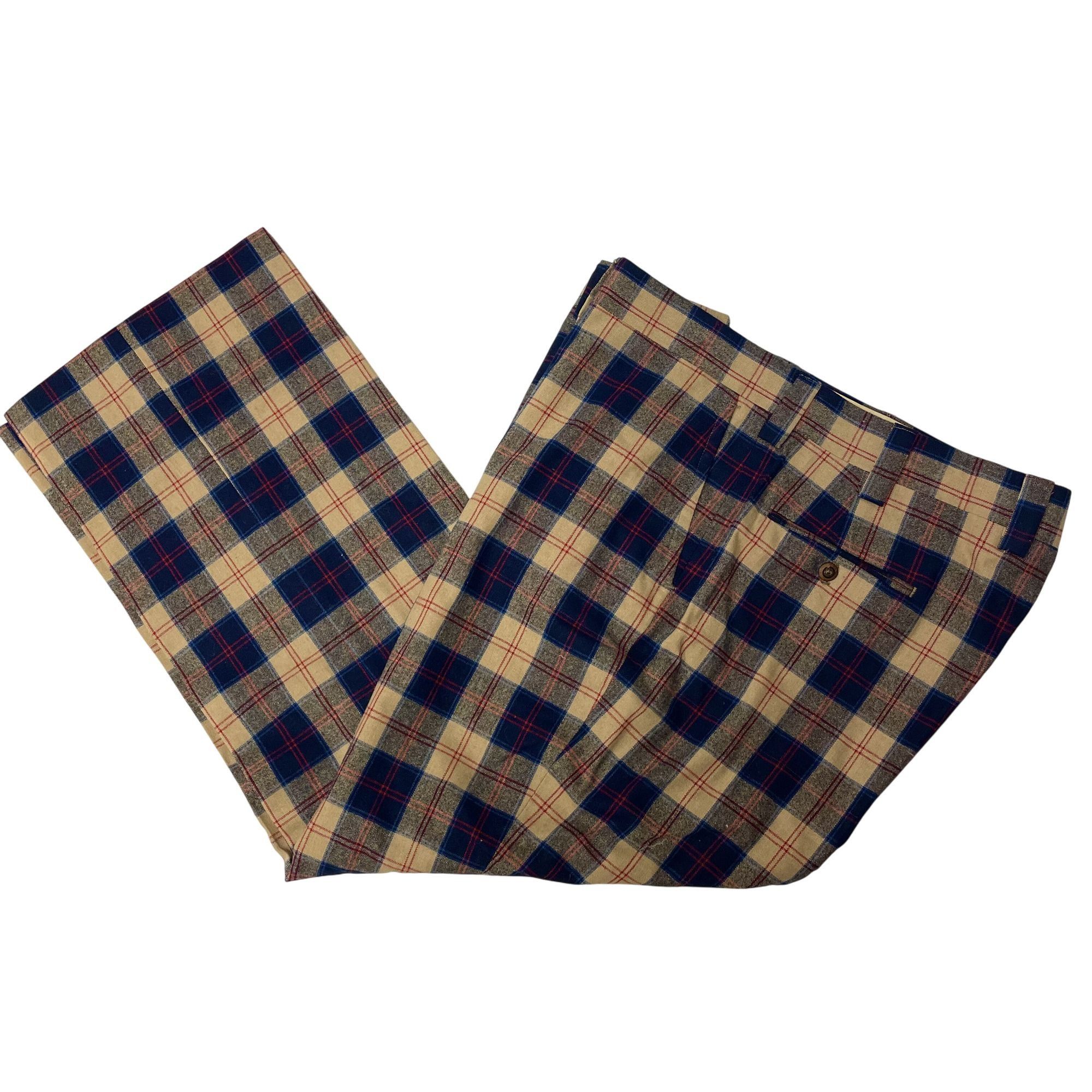Other 70's PLAID Golf Pants TARTAN Slacks Wool BELL BOTTOMS 44 Size US 44 / EU 60 - 1 Thumbnail