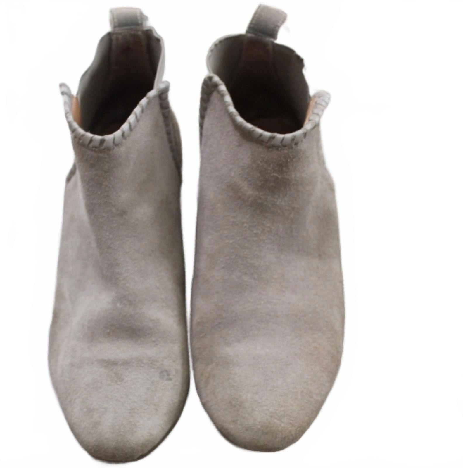 Other Jack Rogers Light Gray Suede Ankle Boots With Stitching 8 Size US 8 / IT 38 - 2 Thumbnail