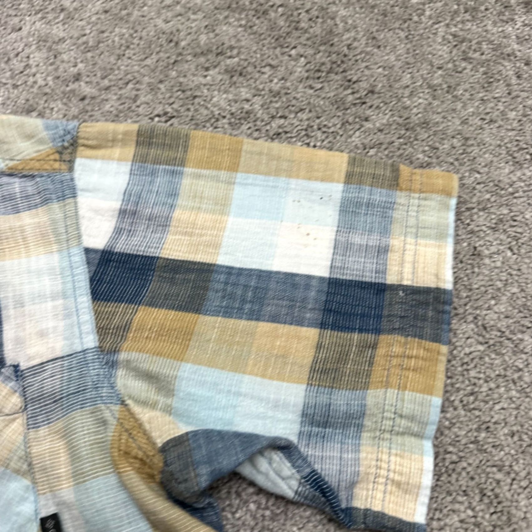 Vintage Columbia Shirt Mens Large Blue Gold Plaid Cotton Casual Button Down Size US L / EU 52-54 / 3 - 7 Thumbnail