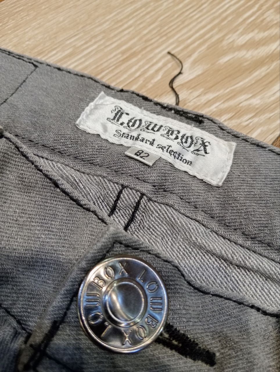 LOWBOX JAPANESE LOWBOX DISTRESSED CHARCOAL GRAY DENIM PANTS Size US 32 / EU 48 - 6 Thumbnail
