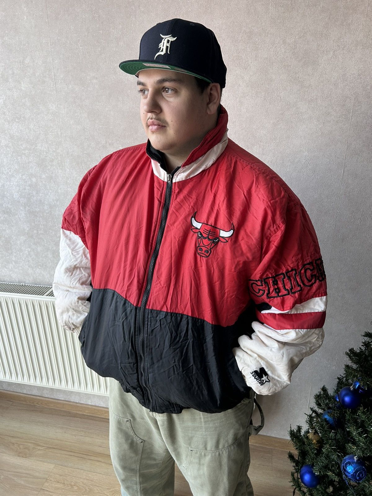 Starter Vintage 90s NBA Chicago Bulls Big Logo Bomber Jacket Size US XXL / EU 58 / 5 - 1 Thumbnail