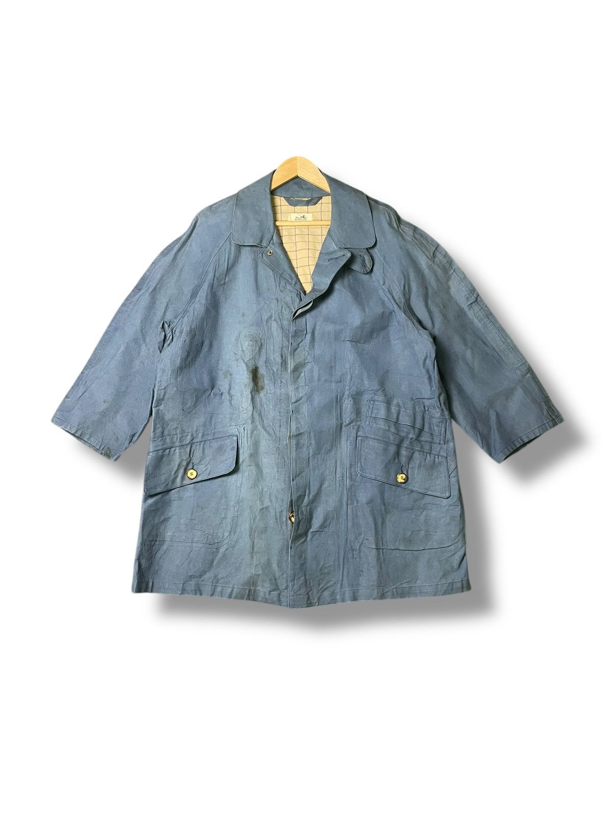 Hermes Vintage Hermes Waxed Cotton Jacket (52) Size US M / EU 48-50 / 2 - 1 Thumbnail