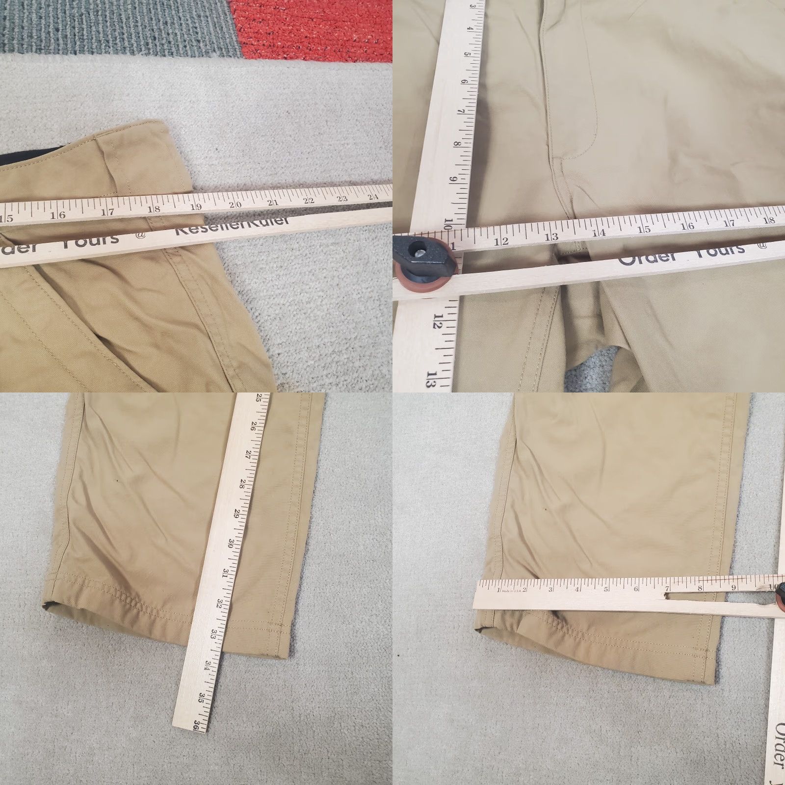Vintage Duluth Pants Mens XL Beige Cargo Jeans Nylon 34 in Inseam Regular Straight Pockets Logo Front Flat Front Outdoor Casual Workwear Outdoors Size US 36 / EU 52 - 8 Thumbnail