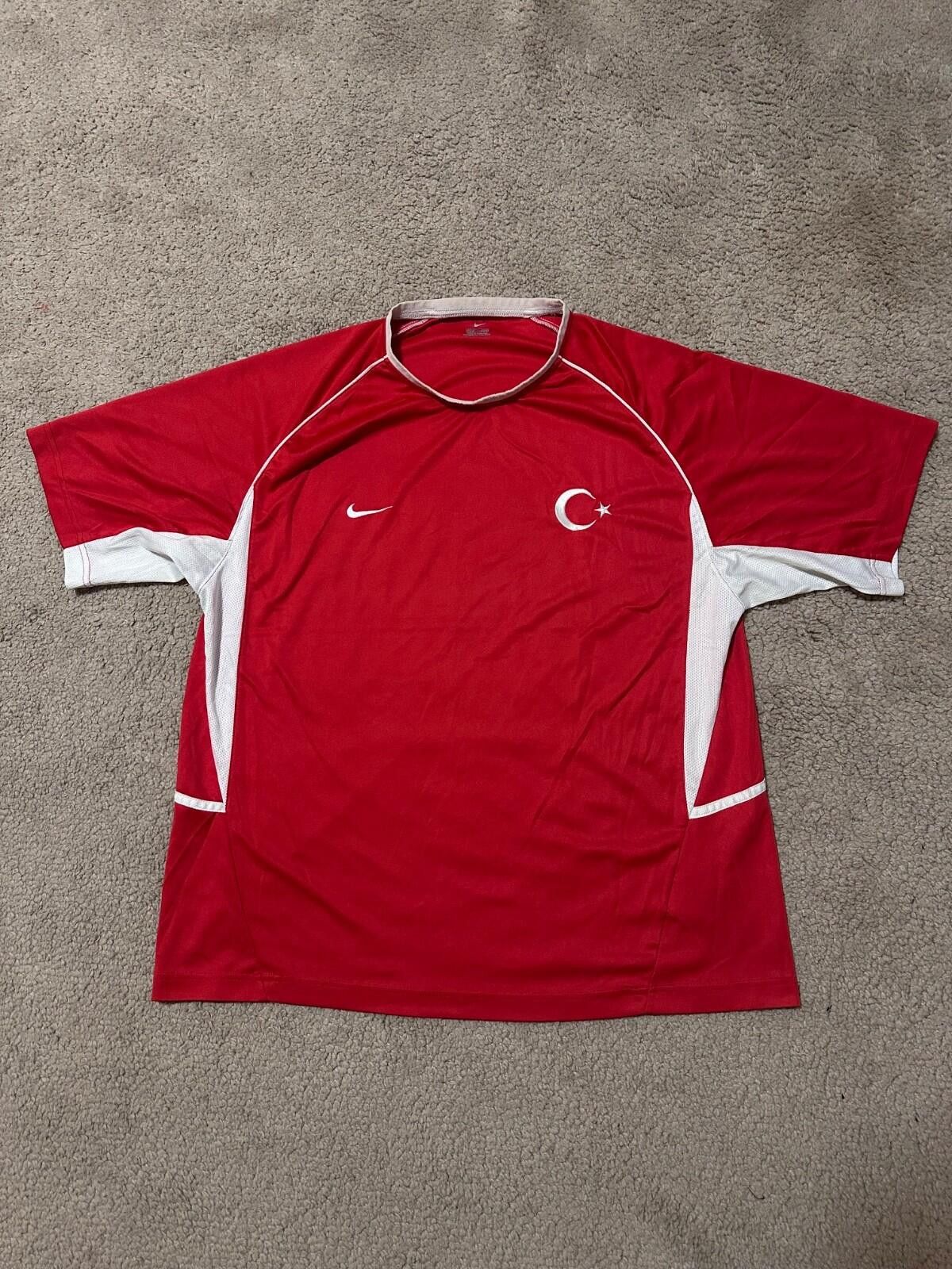 Nike TURKEY 2003/04 HOME FOOTBALL SHIRT NIKE NATIONAL TEAM JERSEY Size US XL / EU 56 / 4 - 1 Thumbnail