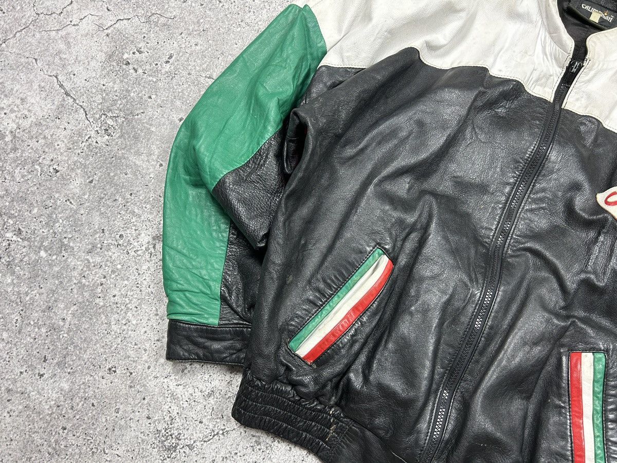 Mexicana × Vintage 1996 Mexico World Cup Usa Leather Jacket Size US L / EU 52-54 / 3 - 7 Thumbnail