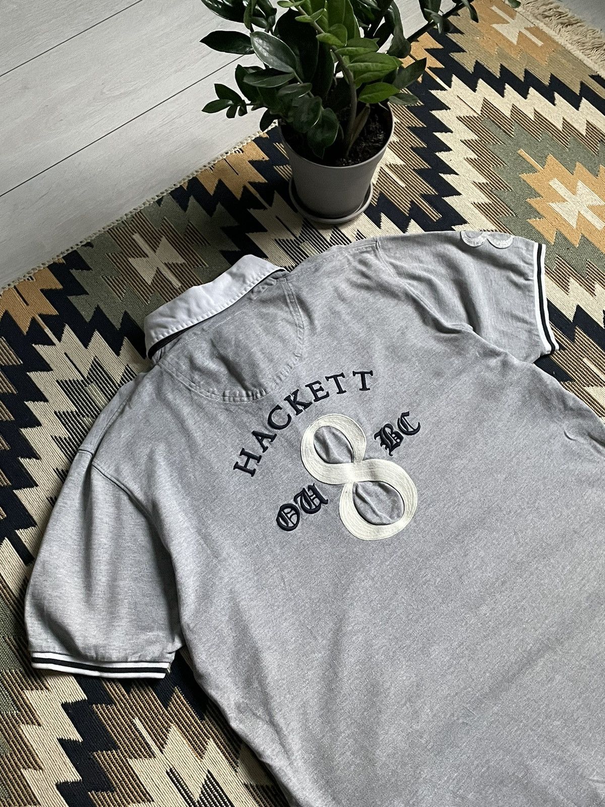 Hackett Vintage Hackett London Big Logo #8 Polo T-shirt Size US XXL / EU 58 / 5 - 8 Thumbnail