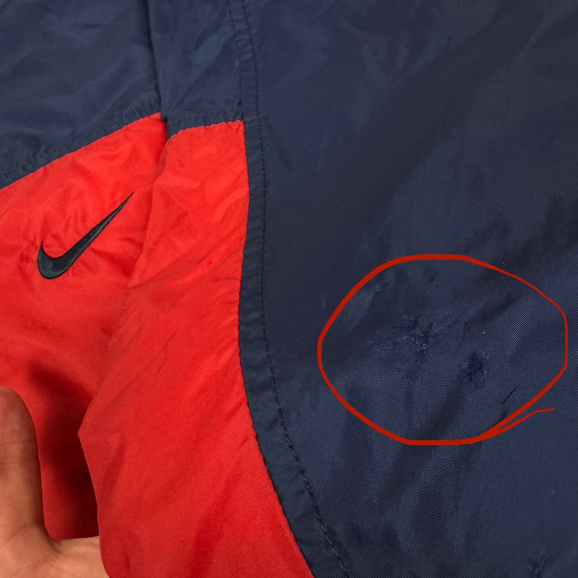 Nike Nike Women's Red Blue Full Zip Windbreaker Jacket L (14-16) Size L / US 10 / IT 46 - 7 Thumbnail