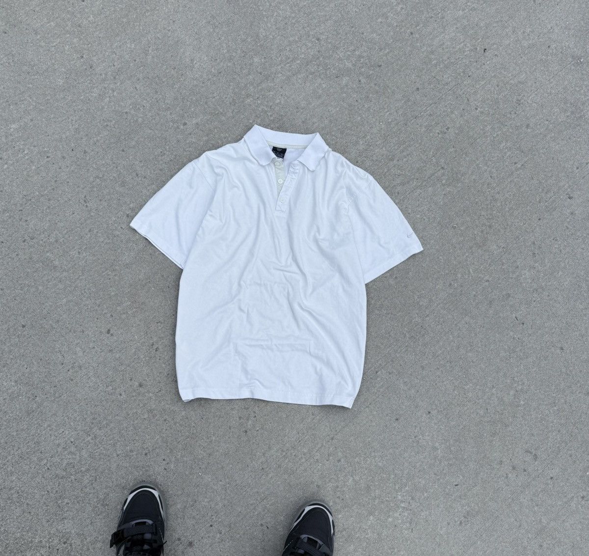 Nike × Vintage Vintage Nike y2k avantgarde streetwear rare polo shirt Size US M / EU 48-50 / 2 - 2 Thumbnail