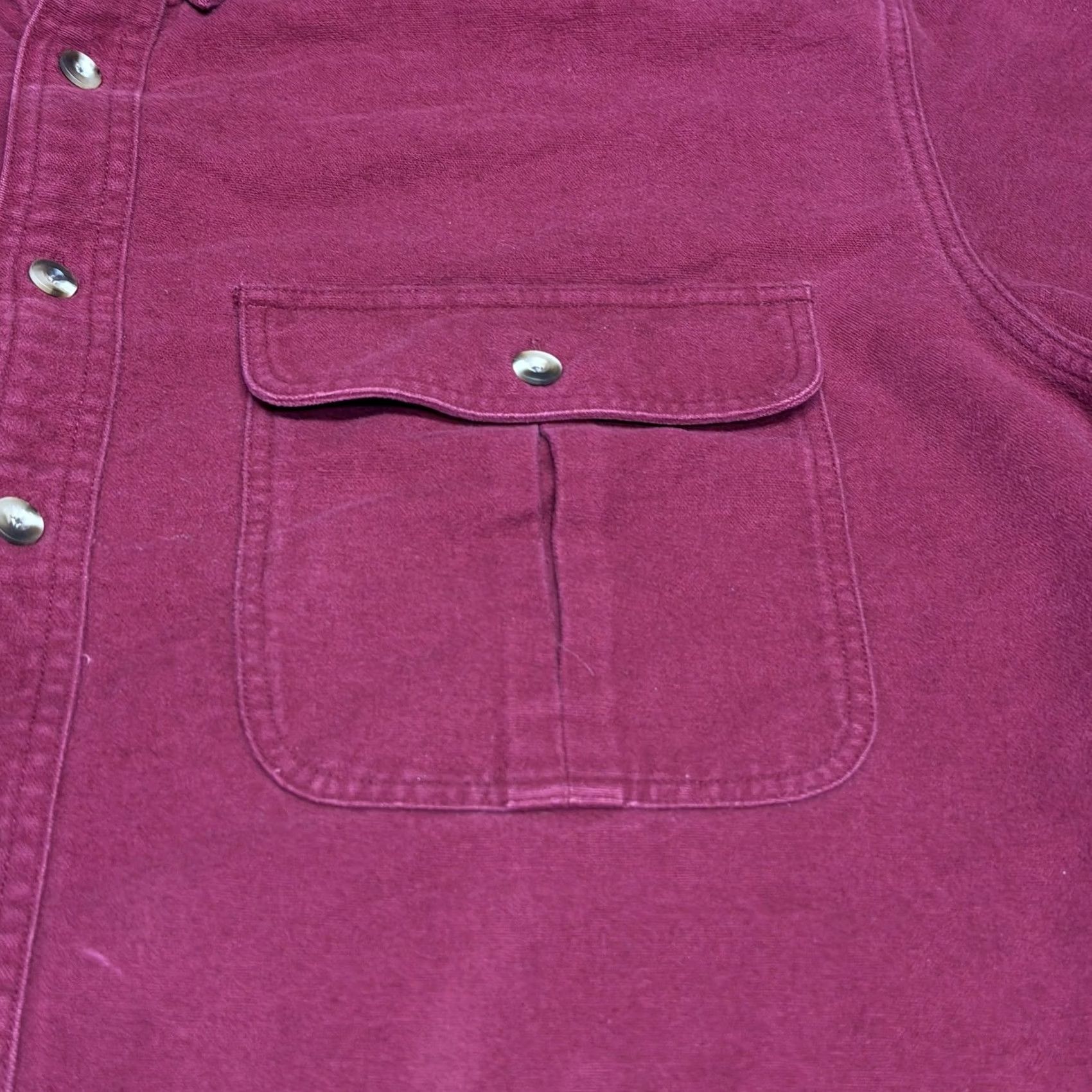 Vintage Cabela's Shirt Mens LT Red Twill Snap Button Long Sleeve Cotton Workwear Size US L / EU 52-54 / 3 - 3 Thumbnail