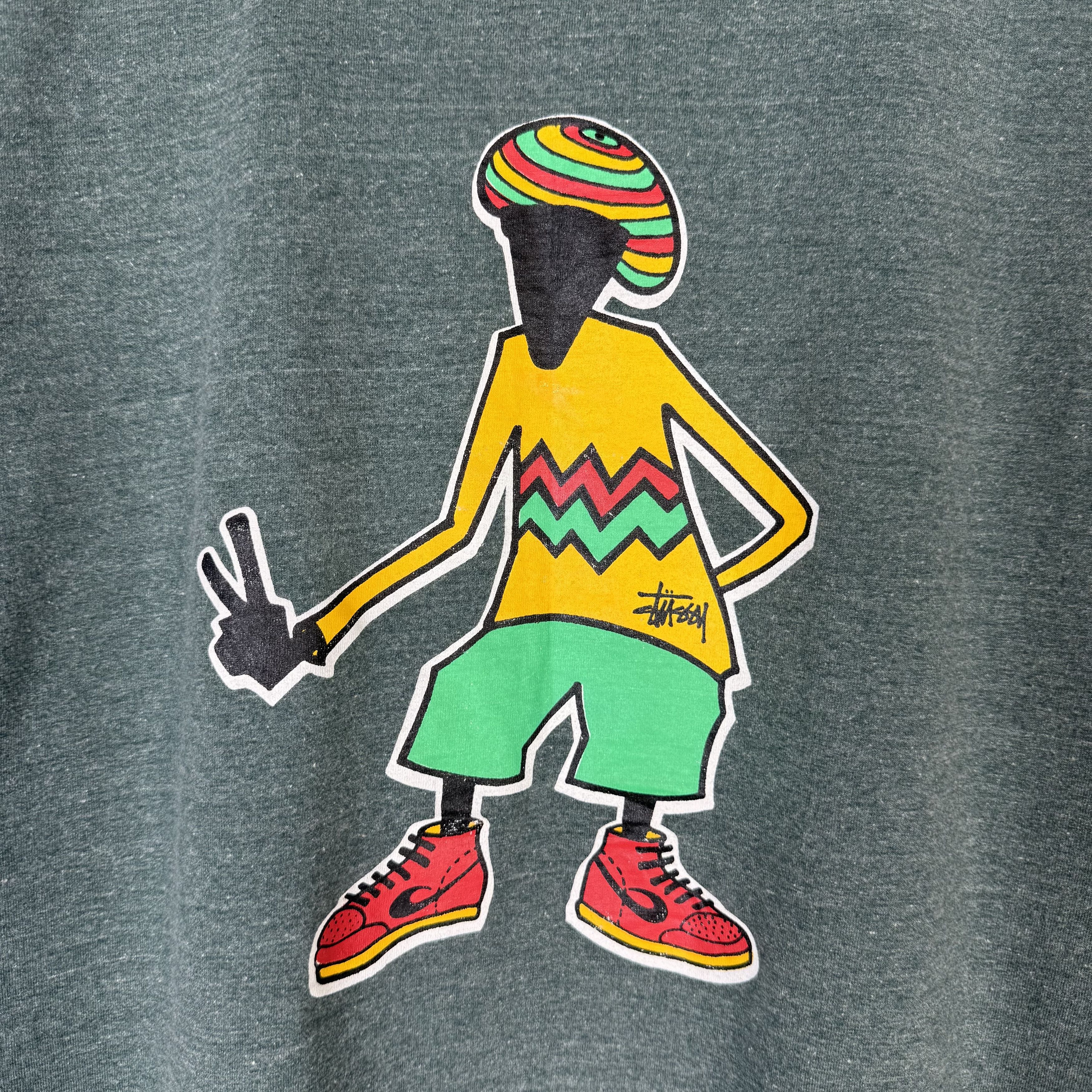 Stussy Vintage 80s Stussy Rasta Tshirt Size US L / EU 52-54 / 3 - 2 Thumbnail