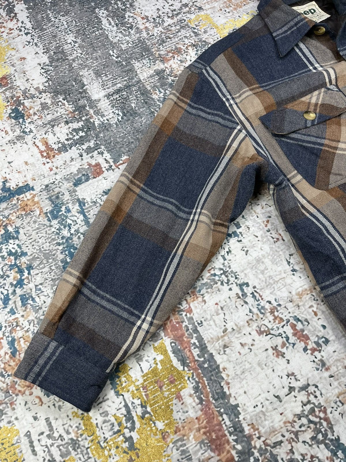 Jeep Vtg Jeep Checked Plaid Melton Jacket Size US M / EU 48-50 / 2 - 5 Thumbnail